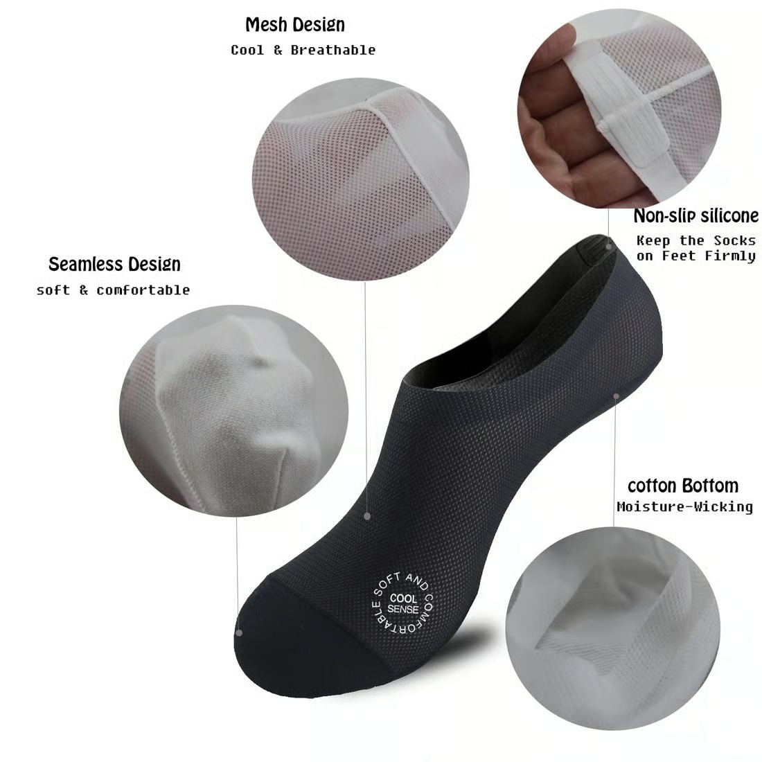 🔥Last Day 50% OFF🔥The No-Show Socks That Stay Invisible-Without Slipping Off🧦