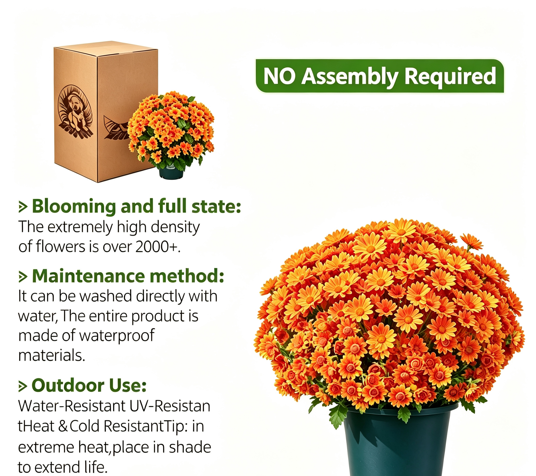 💥Last Day 70% OFF🌼Welcome autumn- Artificial Outdoor Sunset Mums Flowers - UV resistant, Waterproof, Windproof