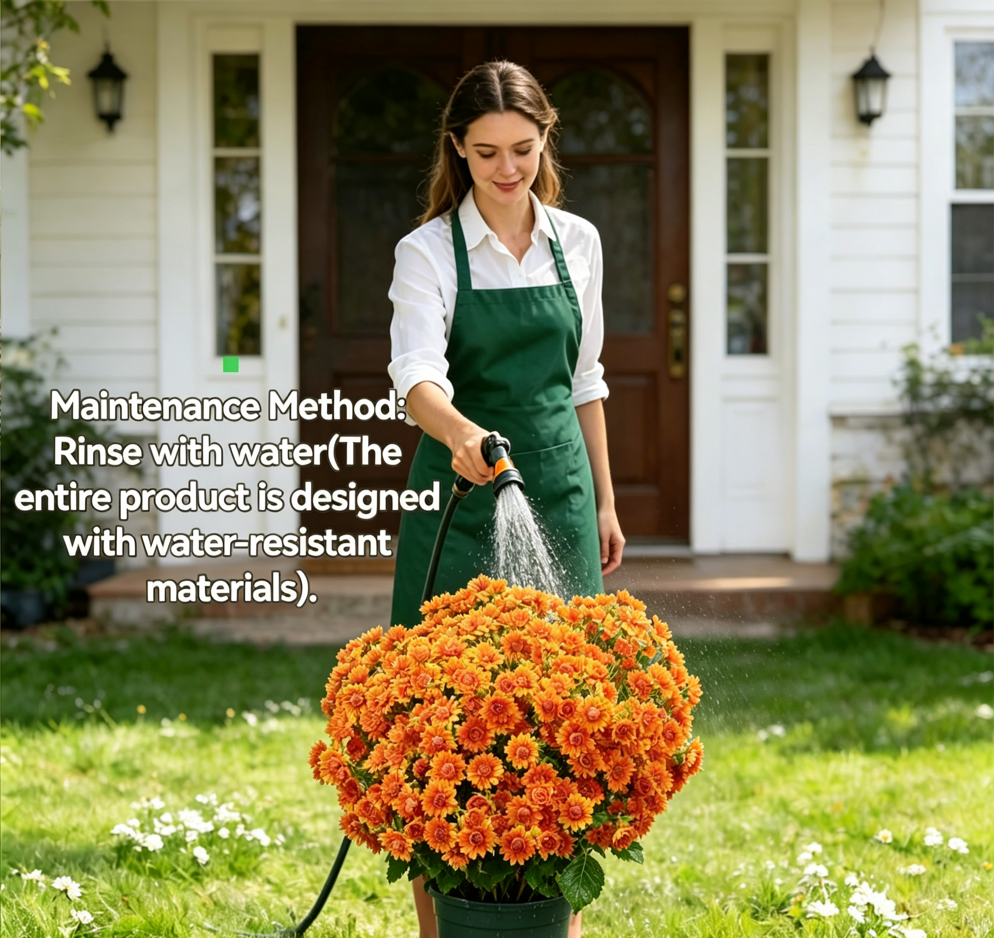 💥Last Day 70% OFF🌼- Artificial Outdoor Sunset Mums Flowers - UV resistant, Waterproof, Windproof