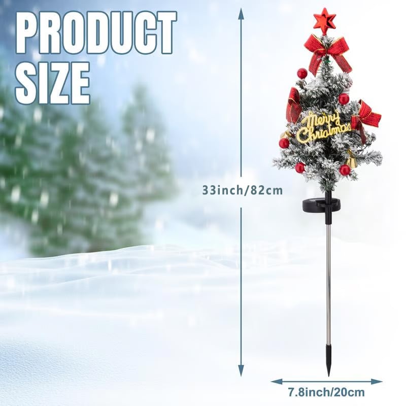 Last Day Promotion!🎄Solar Christmas Tree Stake Lights-Air Express Delivery✈️-Limited Stock!