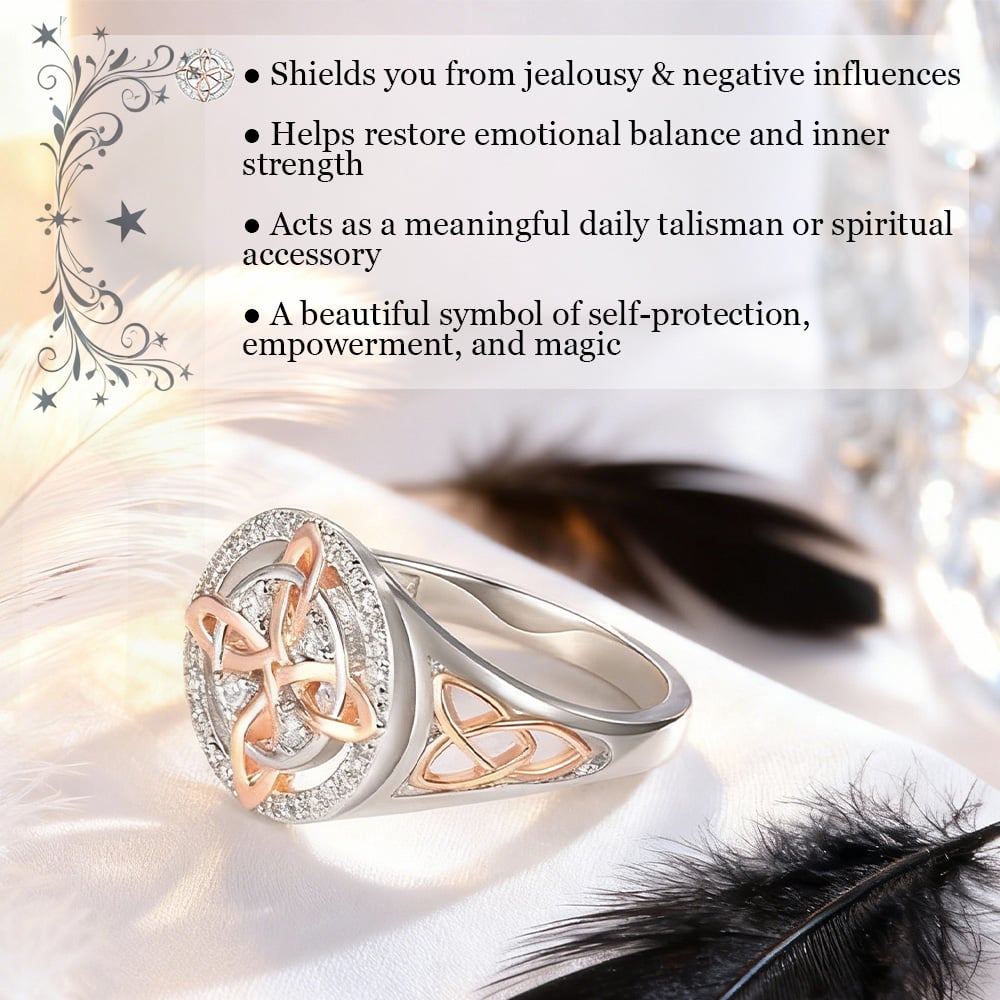 🔥⏰Last Batch Selling Fast!🔮💍Handmade S925 Witch's Return-Knot Protection Ring💞Protect Your Loved Ones