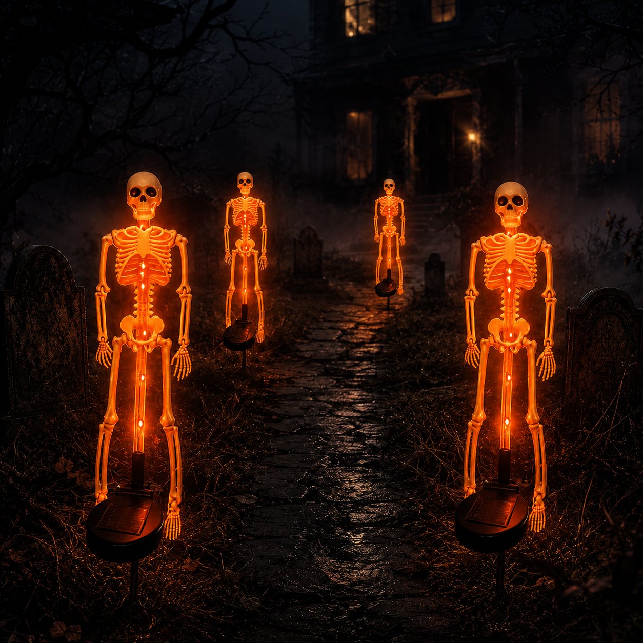 🔥 49% OFF Halloween Early Bird Sale 🎃💀 Solar Skeleton Yard Stake