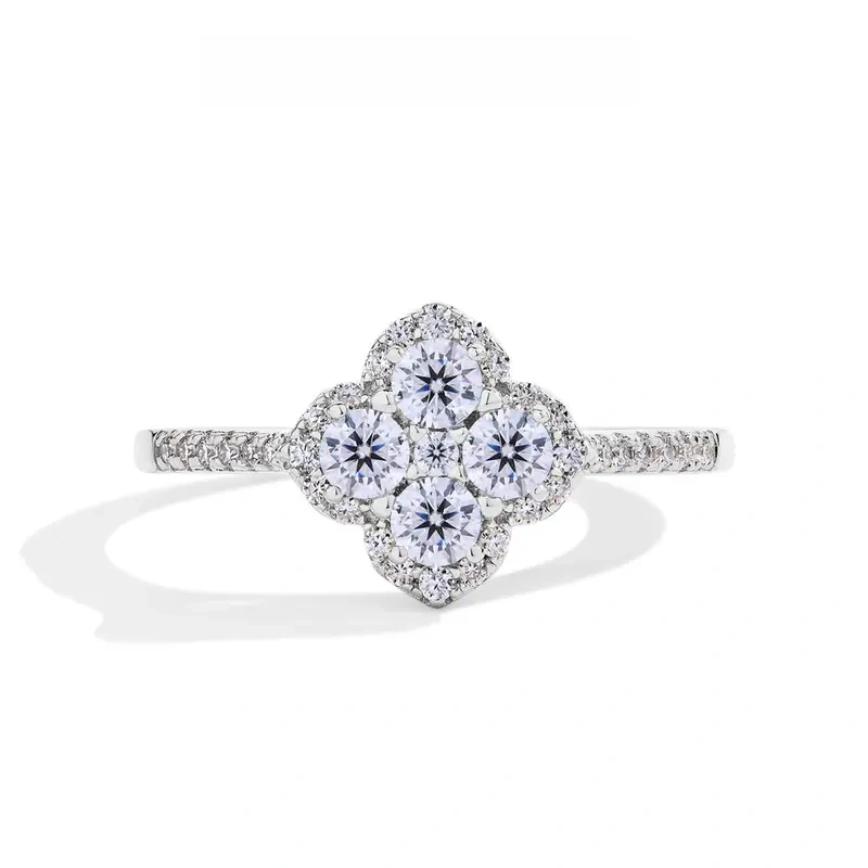 💍1.3 CT Vintage Four Leaf Clover Ring