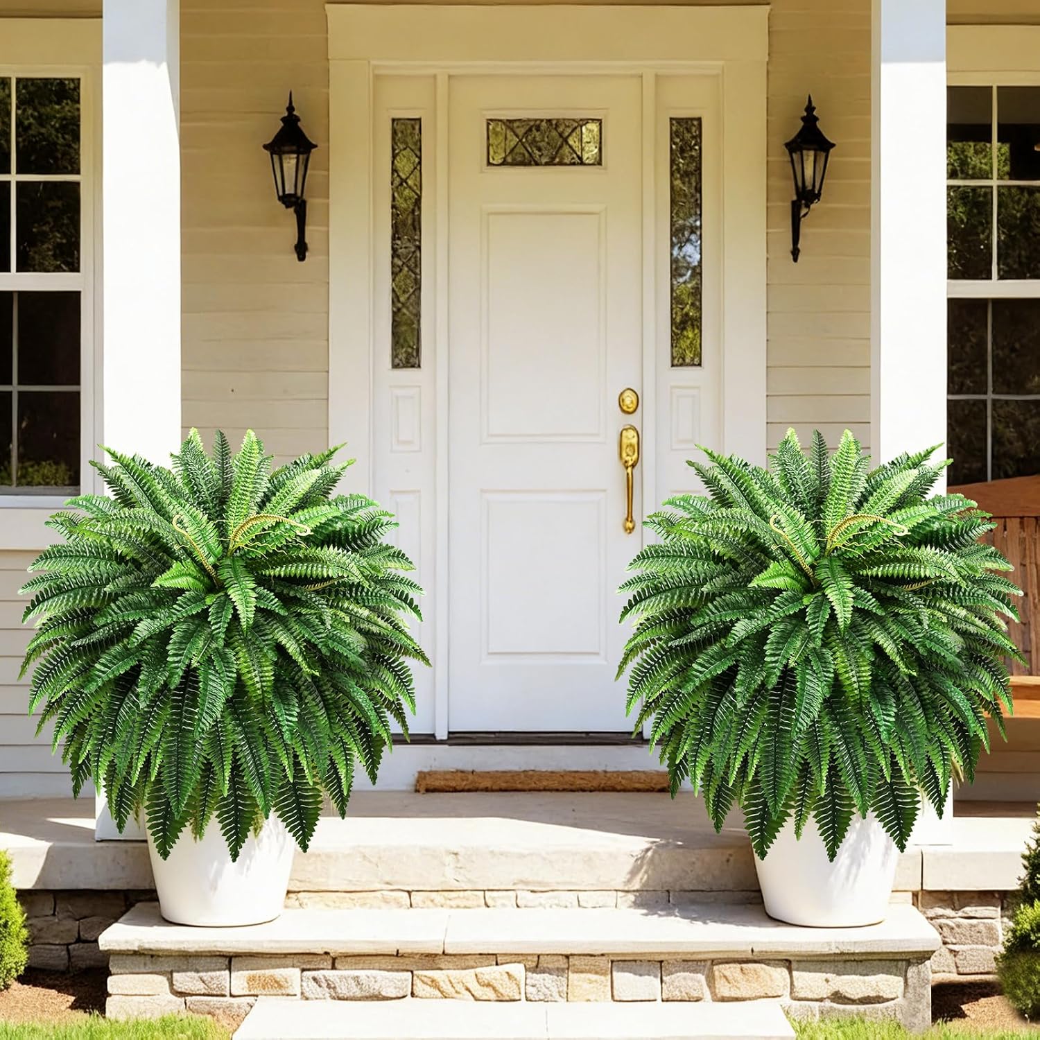 🔥Last Day 60% OFF🔥 UV Resistant Ferns Artificial Plants Large for Planters, Office & Home Decor, Outdoor & Indoor