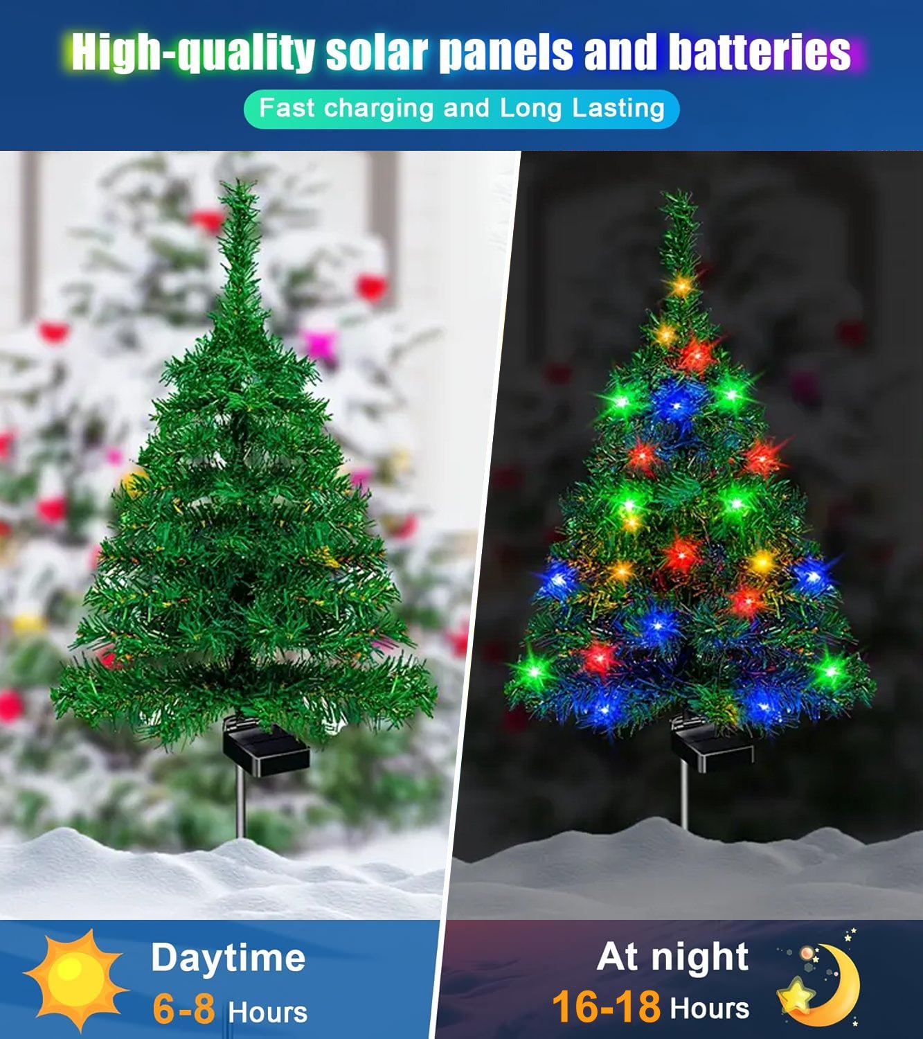 🏆Flash Sale⚡ 50K+ SOLD! Solar Christmas tree lights holiday decorations🔥