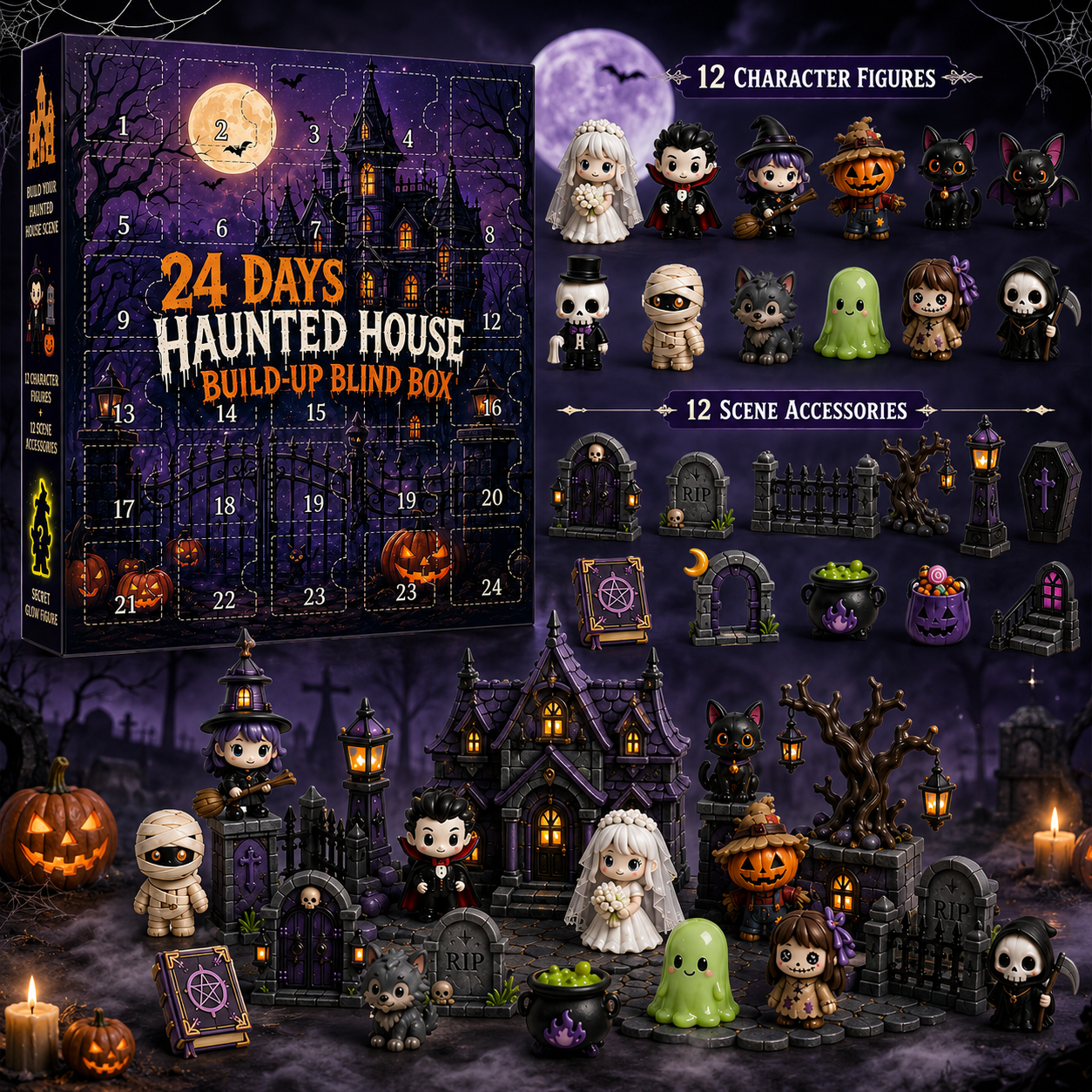 🔥Limited 50% OFF👻Spooky Countdown 🕯️|🎃 24 Days of Halloween Surprises👻One Surprise a Day.🔥 Endless Halloween Fun.🌟