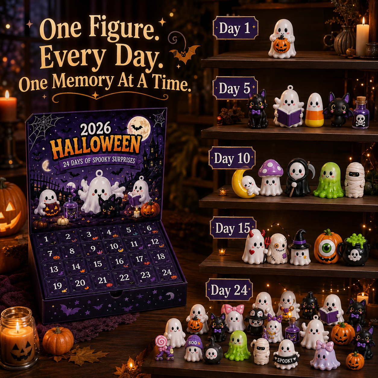 🔥Limited 50% OFF👻Spooky Countdown 🕯️|🎃 24 Days of Halloween Surprises👻One Surprise a Day.🔥 Endless Halloween Fun.🌟