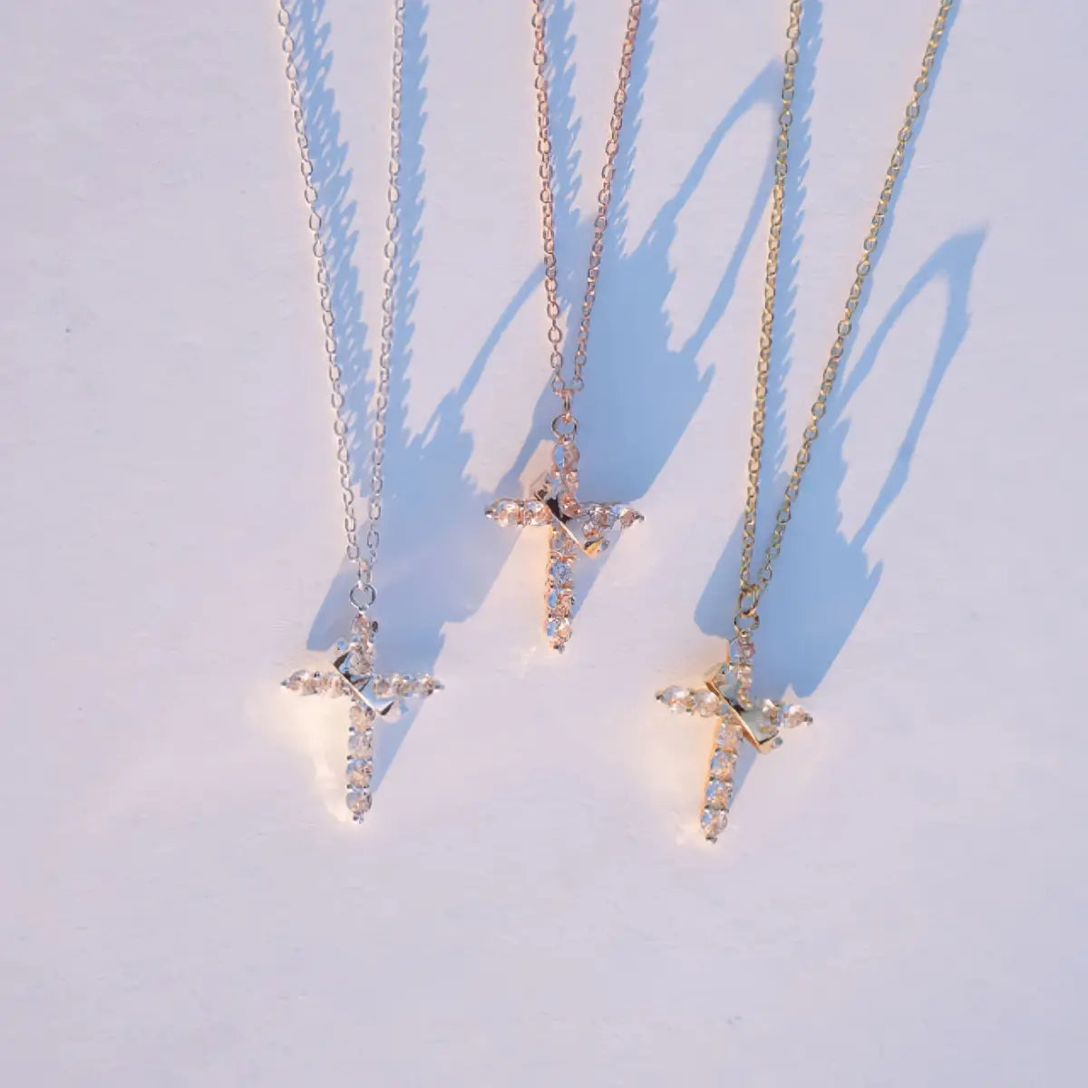✨ S925 Silver Cross & Crown Necklace