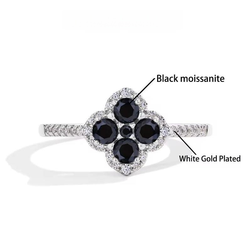 💍1.3 CT Vintage Four Leaf Clover Ring