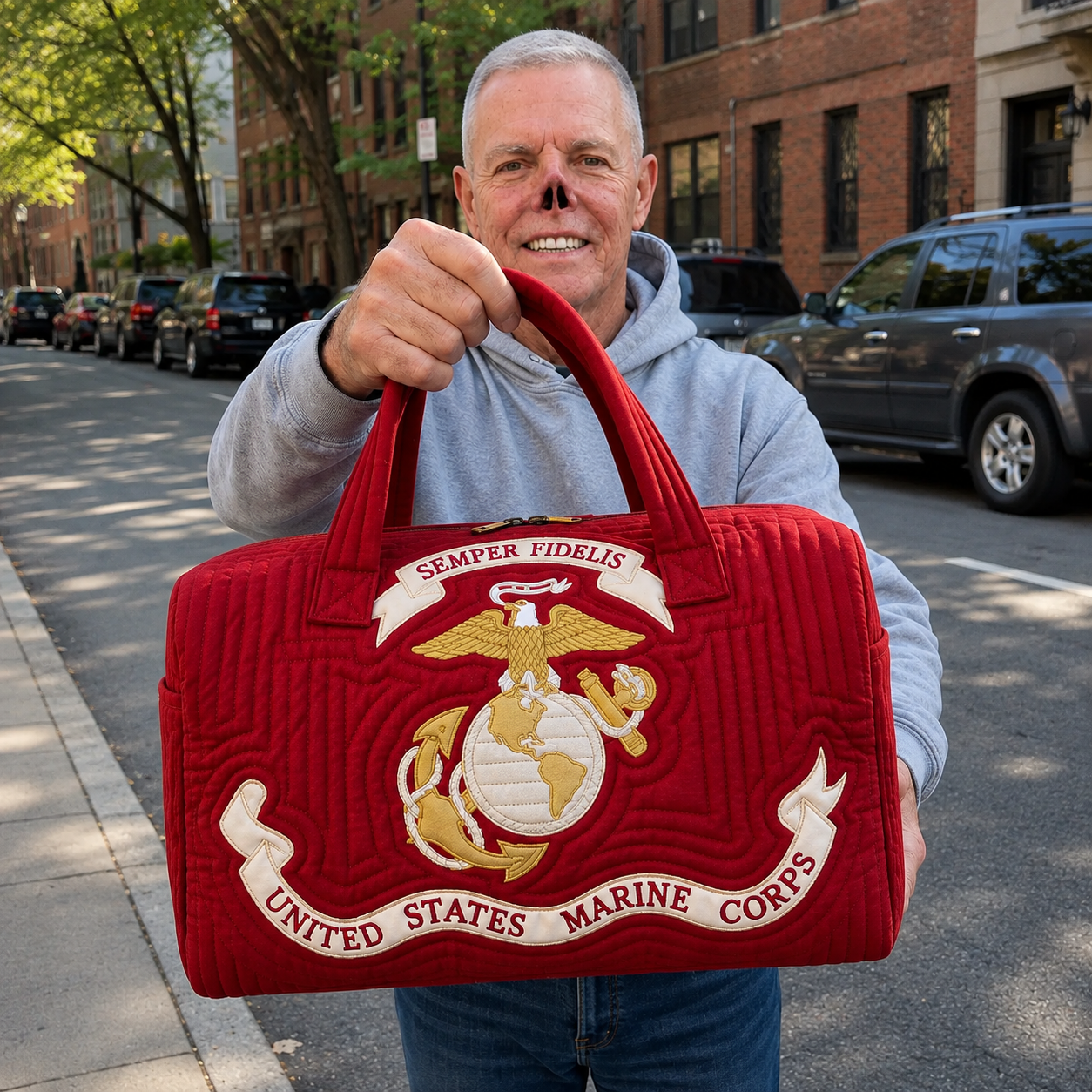 👜100% Handmade US Military Heritage Quilted Duffel Bag(Daniel Brooks Handmade®)