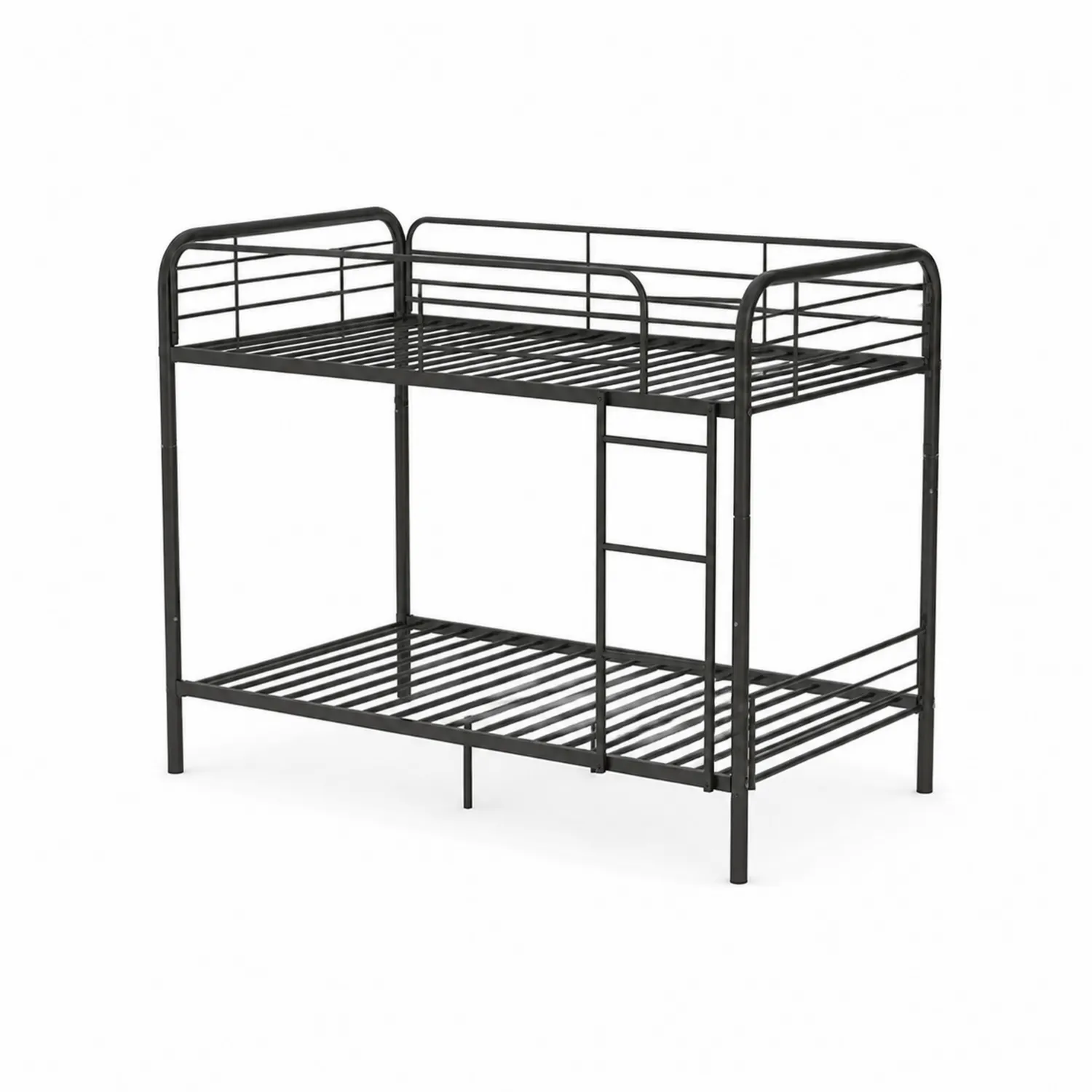 Metalowe łóżko piętrowe czarne 200 x 100 x 150 cm-Nordrivan