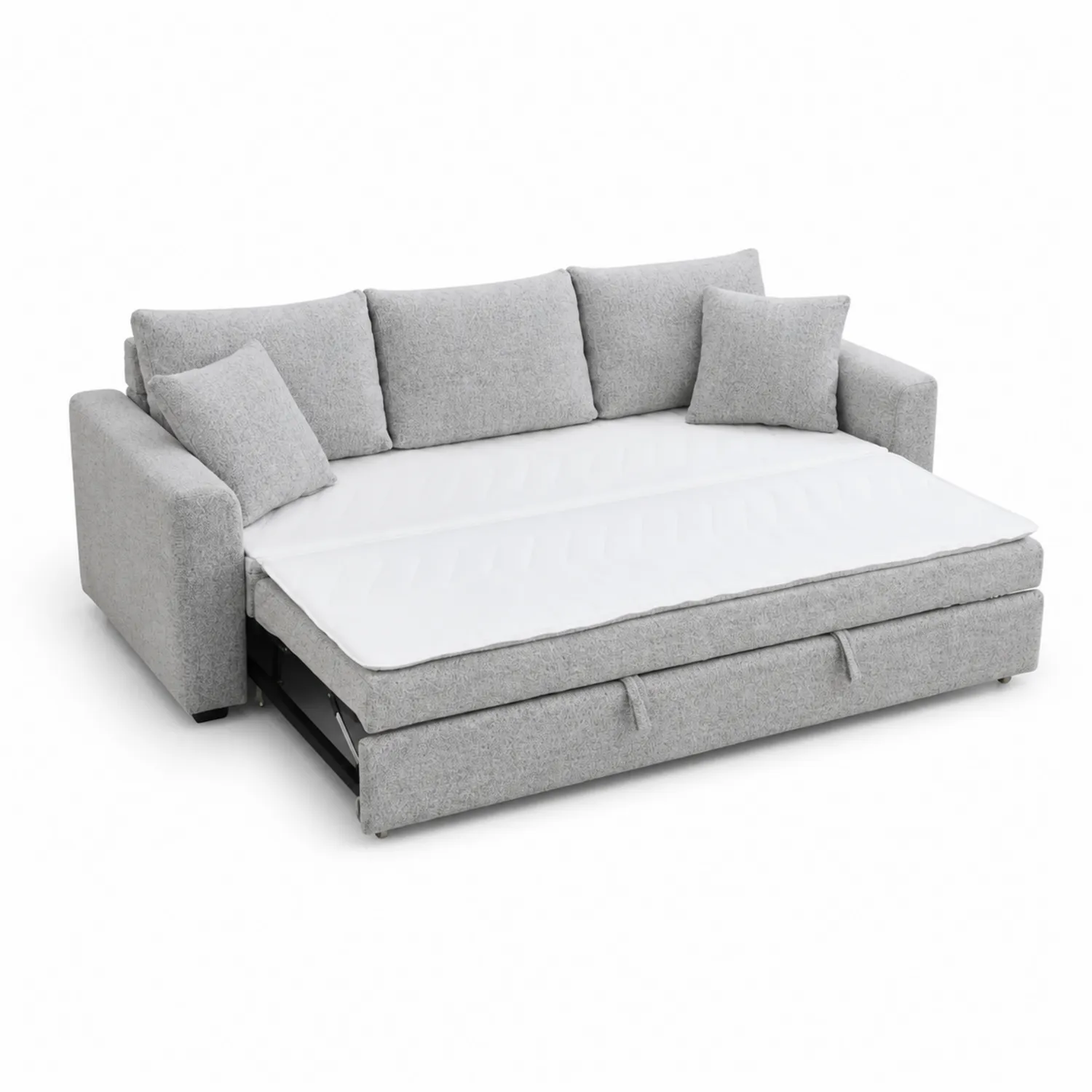 Sofa rozkładana 200x90x85 cm szara tkanina-Nordrivan