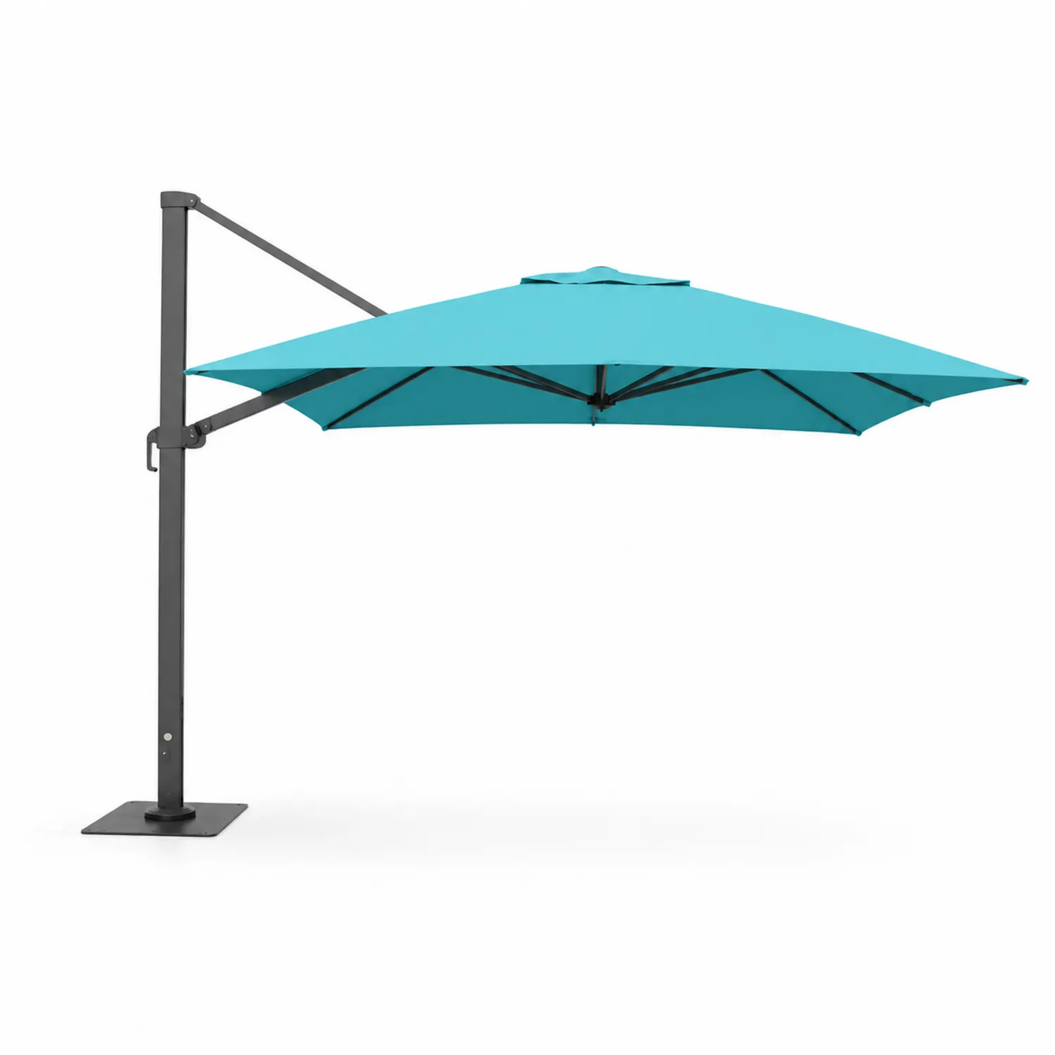 Parasol ogrodowy z ramieniem bocznym 300 cm Aluminium Turkusowy-Nordrivan