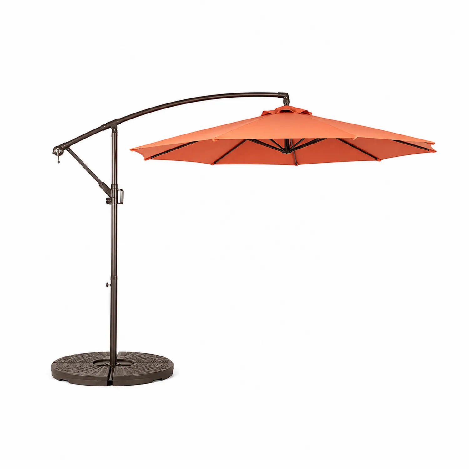 Parasol ogrodowy z bocznym ramieniem, stalowy, pomarańczowy-Nordrivan