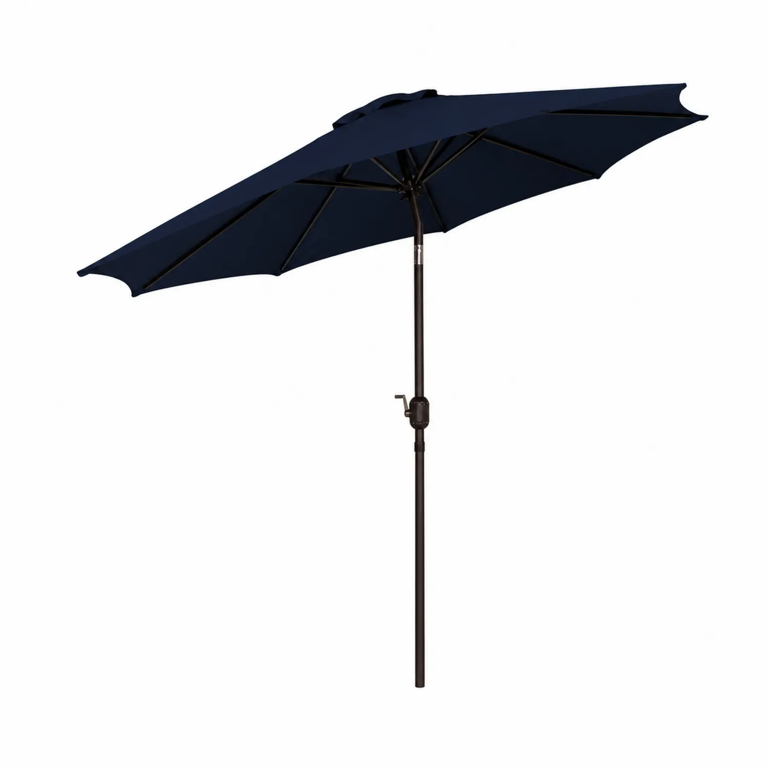 Parasol ogrodowy okrągły 300cm poliester stalowy granatowy