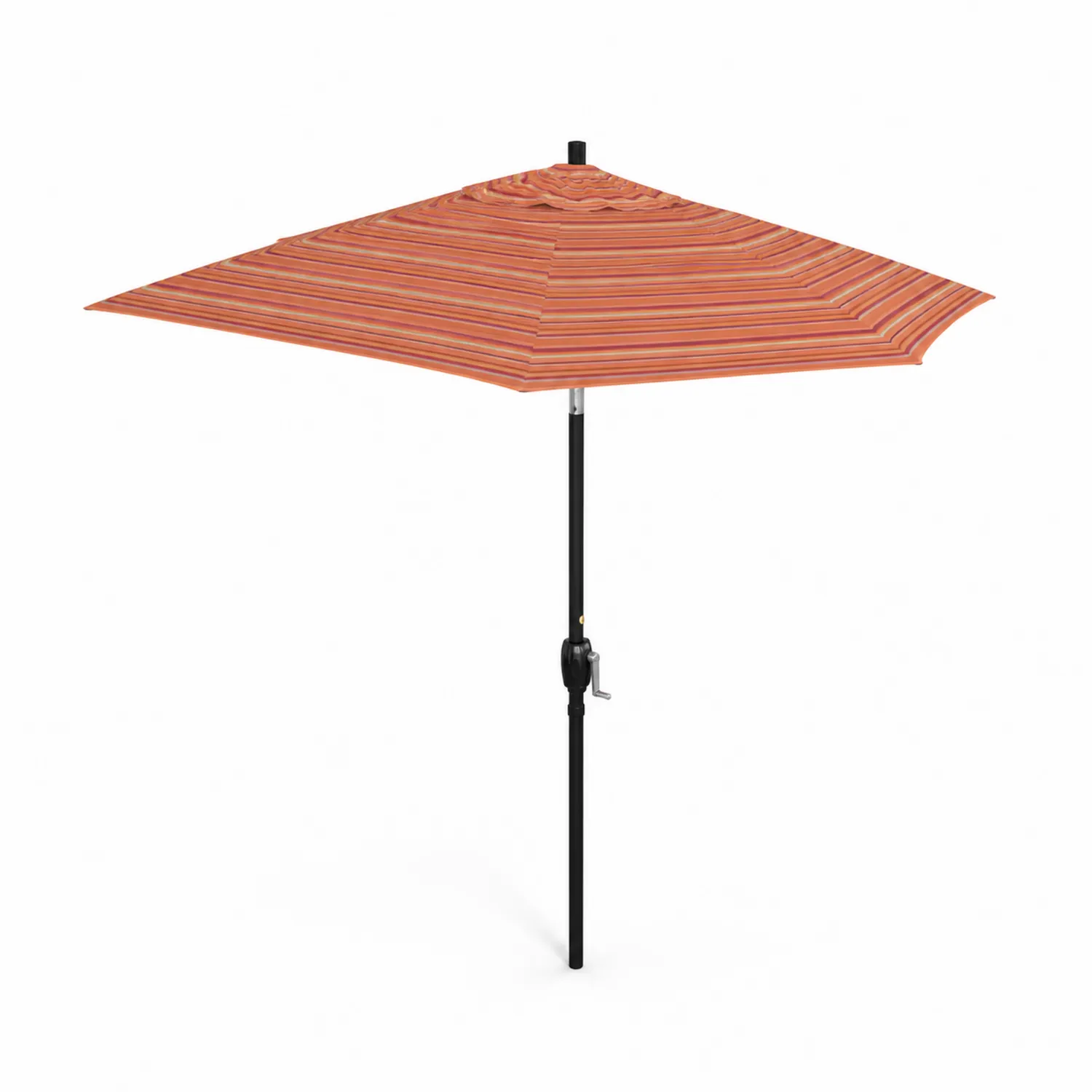 Parasol ogrodowy aluminiowy w paski pomarańczowe 200 cm