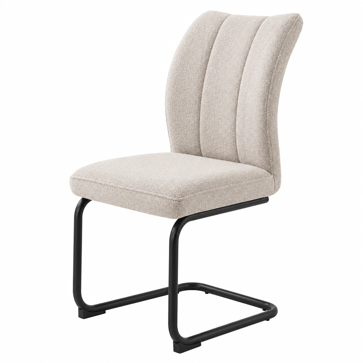 Moderner Polsterstuhl mit ergonomischer Rueckenlehne und Metallgestell 56 cm-Cartveno