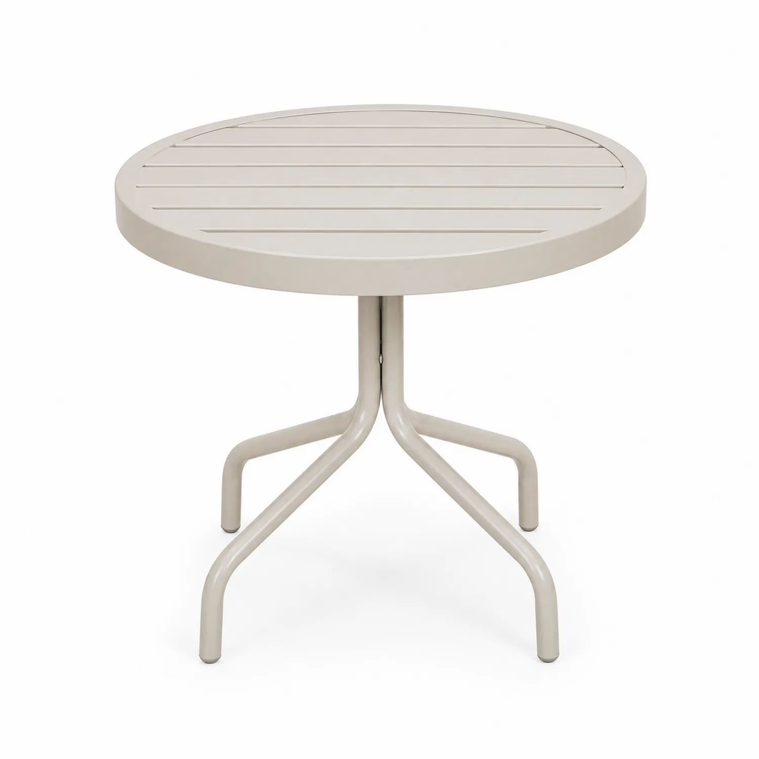 Okrągły stolik aluminiowy Ø 45 cm Beżowy