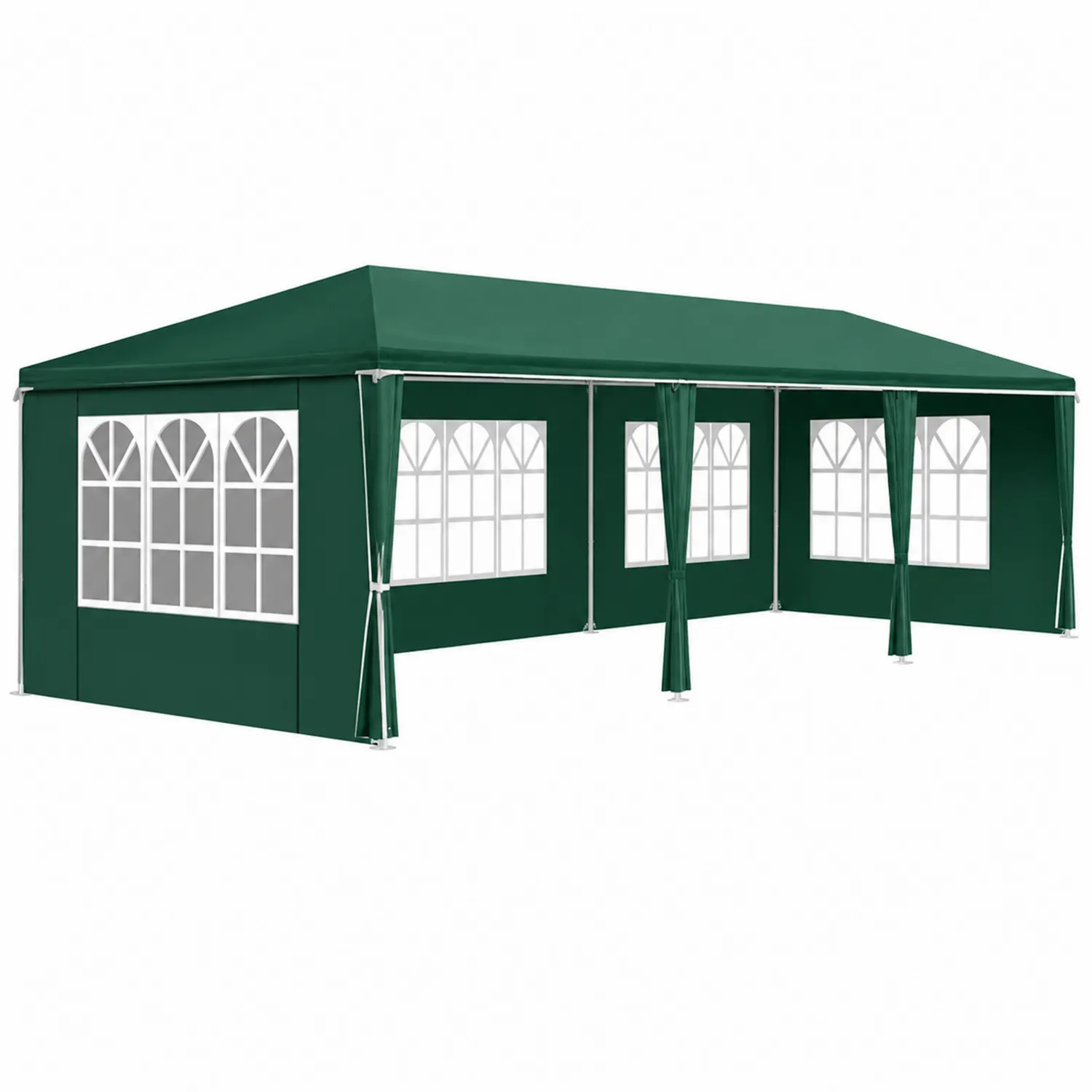 Namiot ogrodowy 600x300 cm zielony stal i poliester