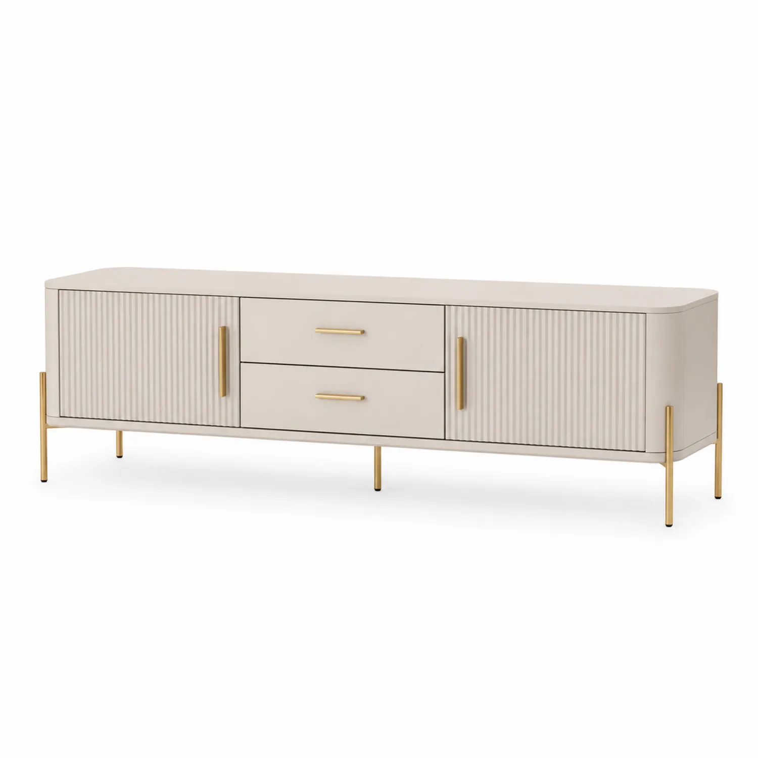 Szafka RTV kremowa MDF stal