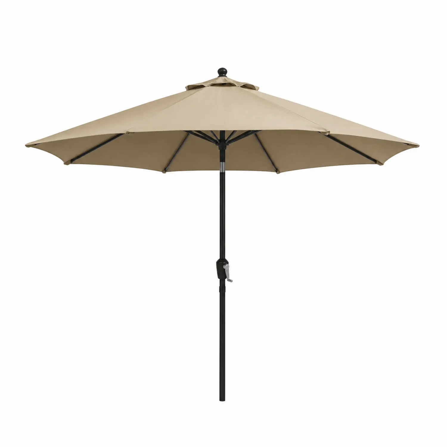 Parasol ogrodowy 300 cm beżowy tkanina poliestrowa aluminium stal