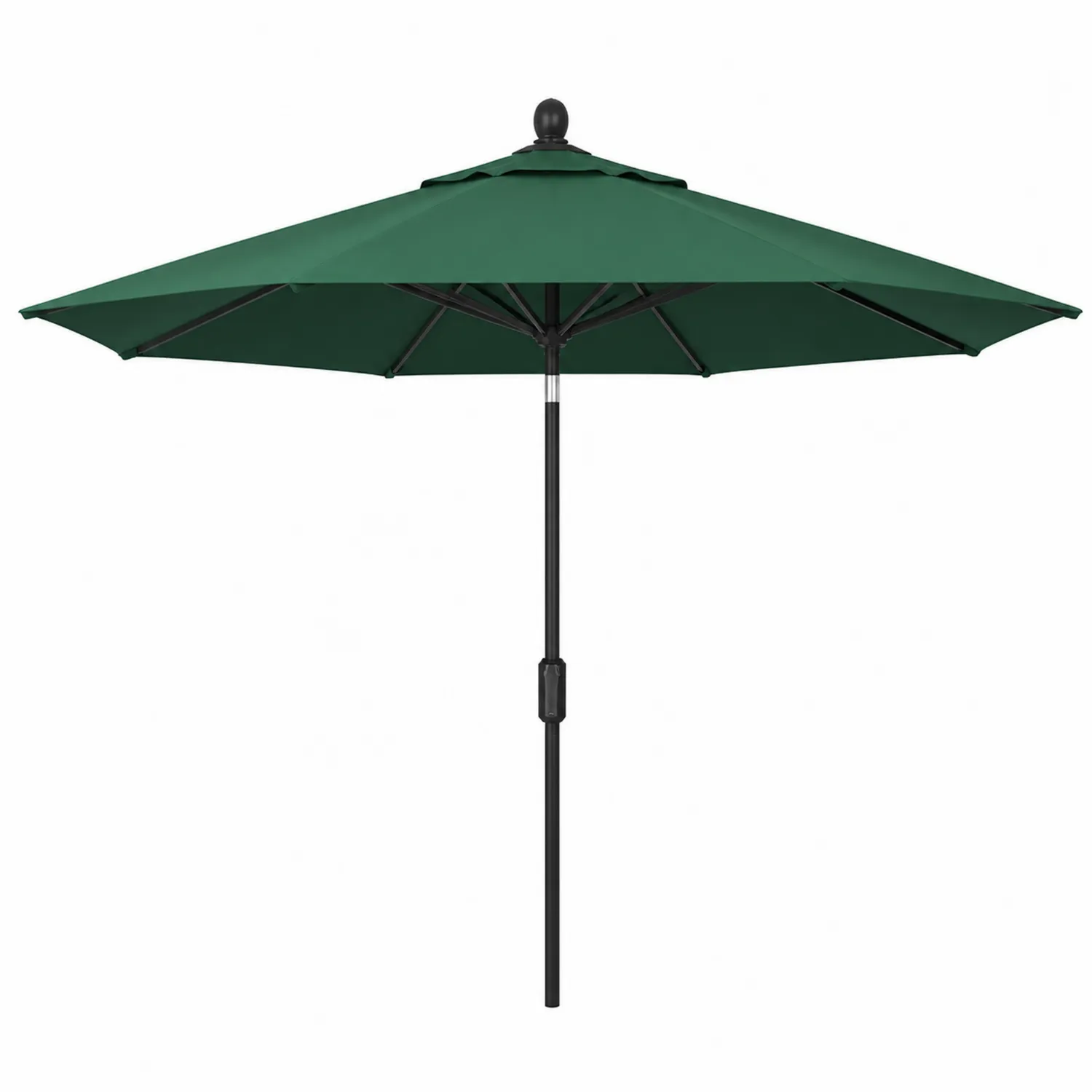 Parasol ogrodowy okrągły 300 cm zielony poliester z aluminium