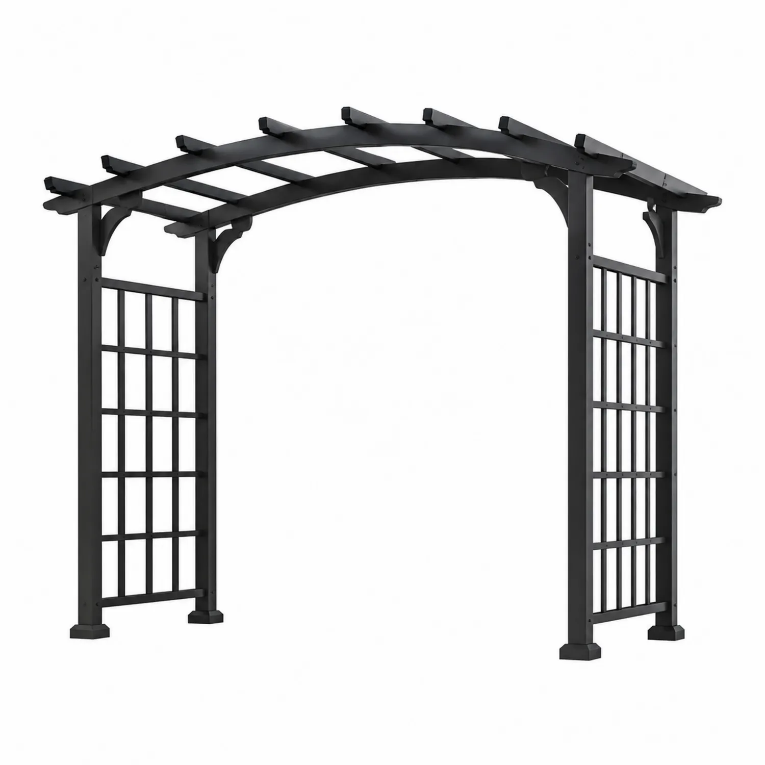 Pergola metalowa aluminiowa czarna 220x120x60 cm-ardessaliving