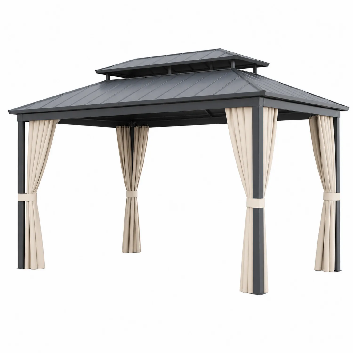 Pawilon ogrodowy 400x300 cm z aluminium i poliestru-ardessaliving
