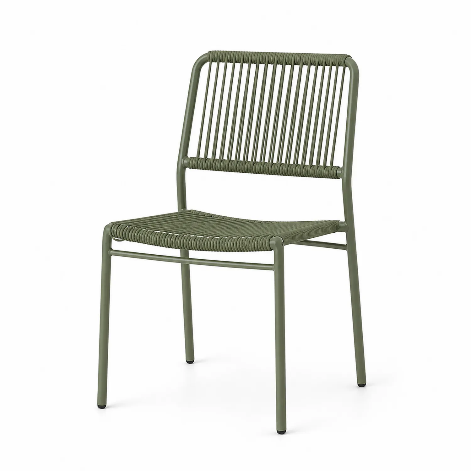 Krzesło ogrodowe z metalu i polipropylenu Zielone 55x60x85 cm-ardessaliving