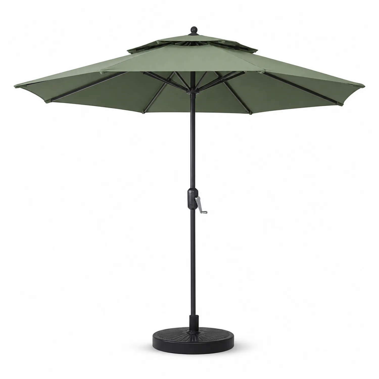 Parasol ogrodowy okrągły 2.5m zielony stal poliester-ardessaliving