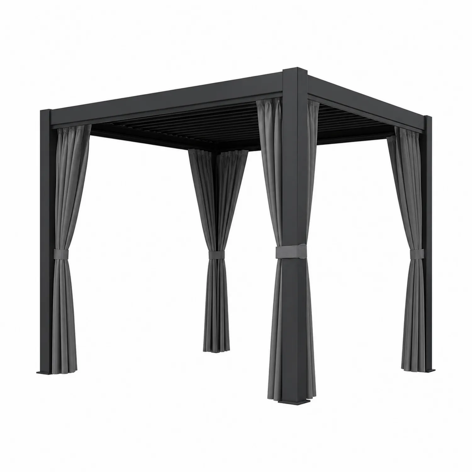 Altana Ogrodowa z Aluminium i Poliestru 3x3 m Szary-ardessaliving