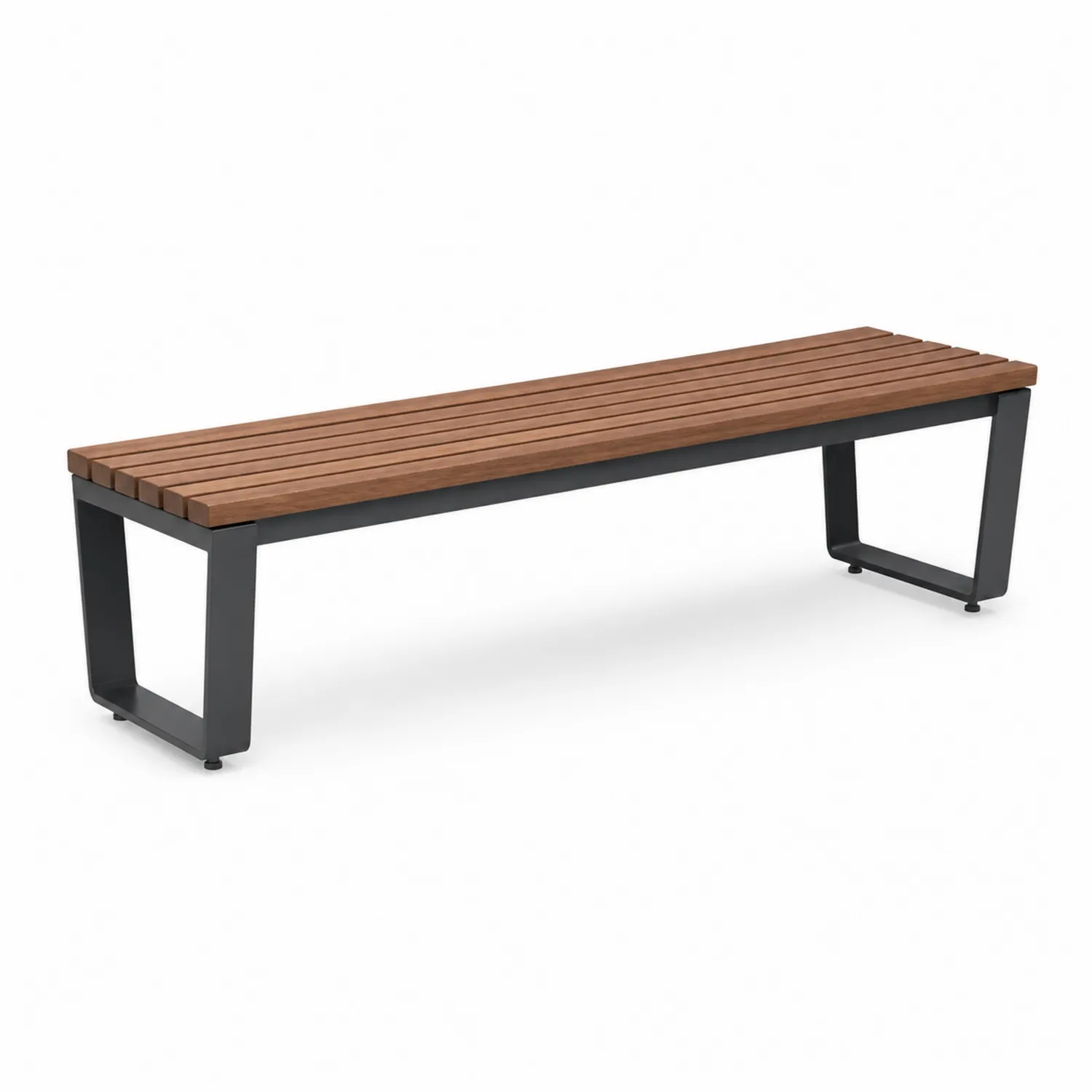 Ławka ogrodowa drewniana z ramą metalową 180 cm Brązowy/Czarny-ardessaliving