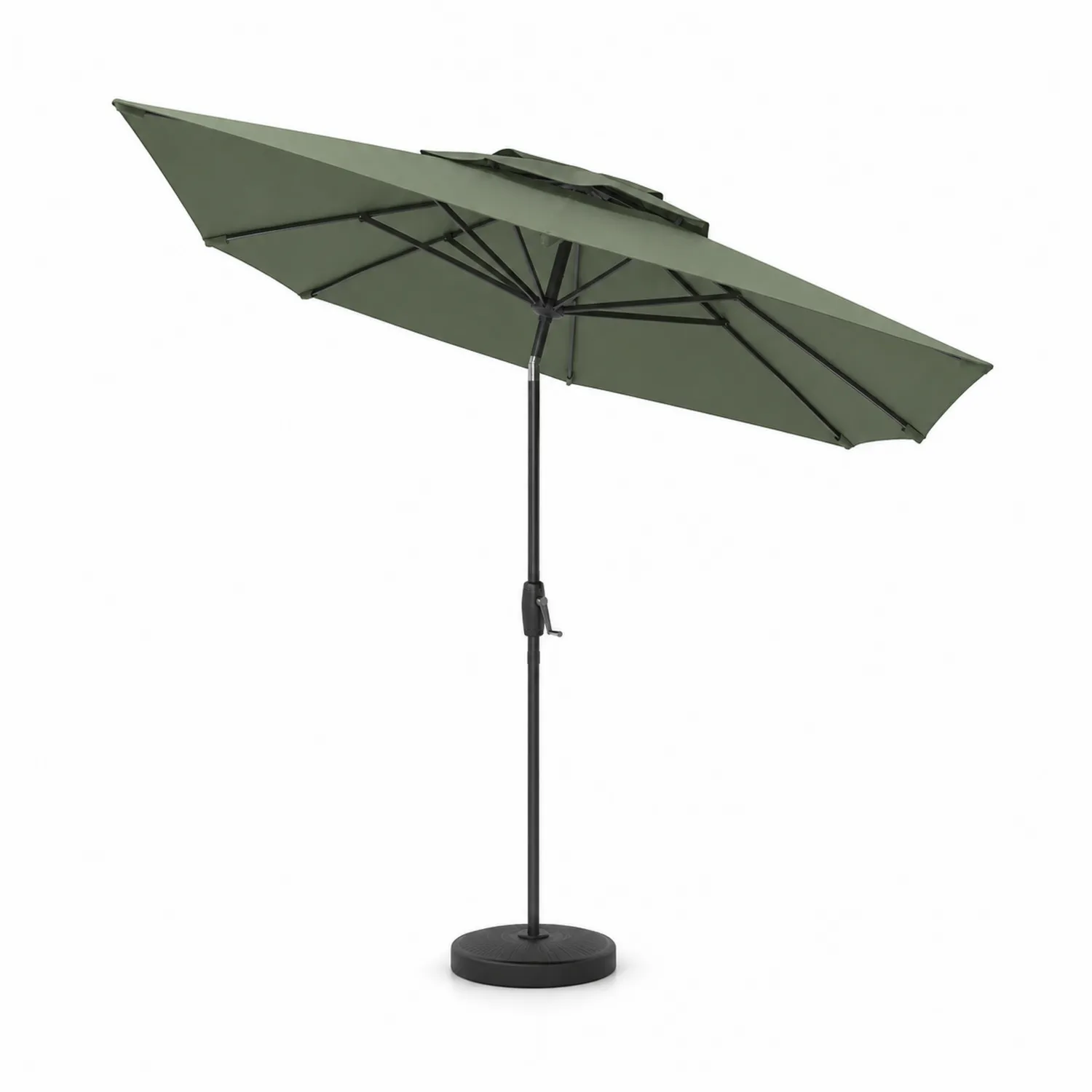 Parasol ogrodowy okrągły 2.5m zielony stalowy i poliestrowy-ardessaliving