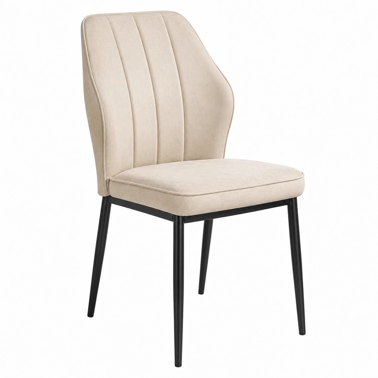 Polsterstuhl mit Rueckenlehne Stoffbezug modern B/H/T ca 42x87,5x57 cm-orderrenoza 