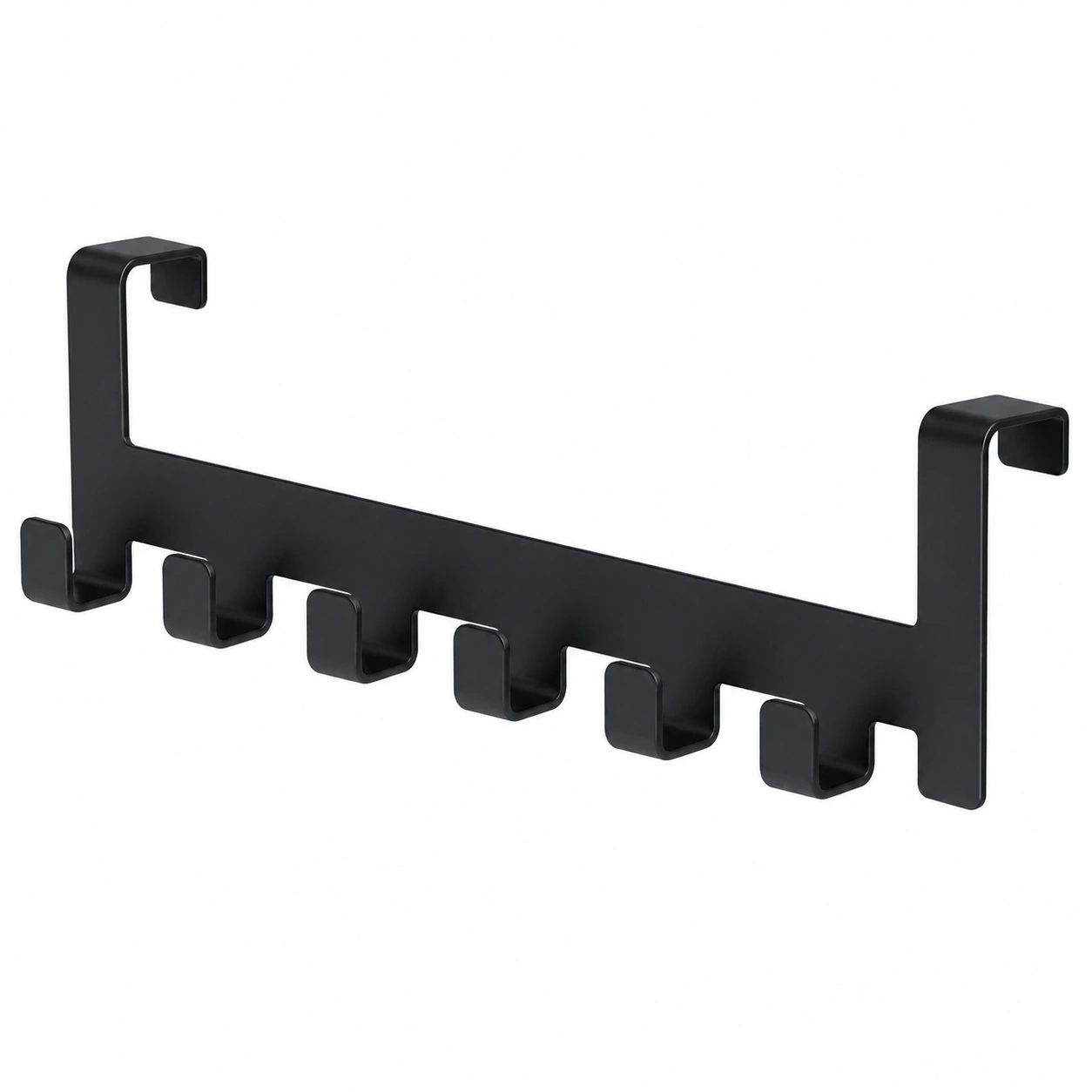 Türgarderobe mit 6 Haken – Schwarz pulverbeschichtet Metall, modern & platzsparend-cartpavo