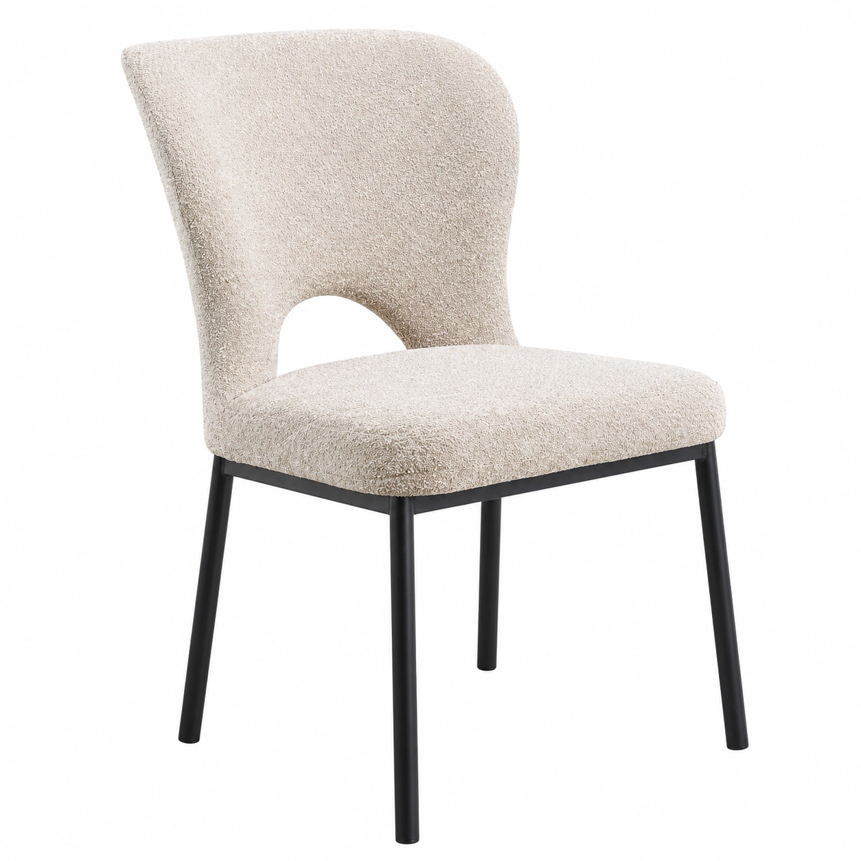 Polsterstuhl Beige Microfaser – Moderner Esszimmerstuhl mit ergonomischer Rückenlehne-cartpavo
