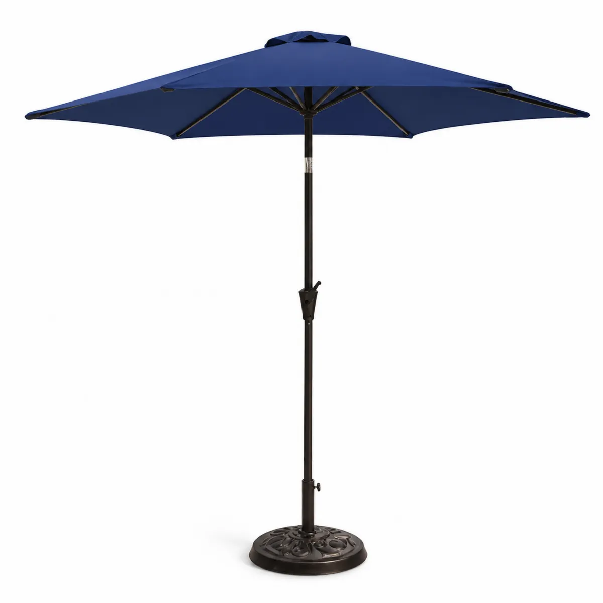 Terrassenschirm Blau Rund 250 cm Polyester Aluminium