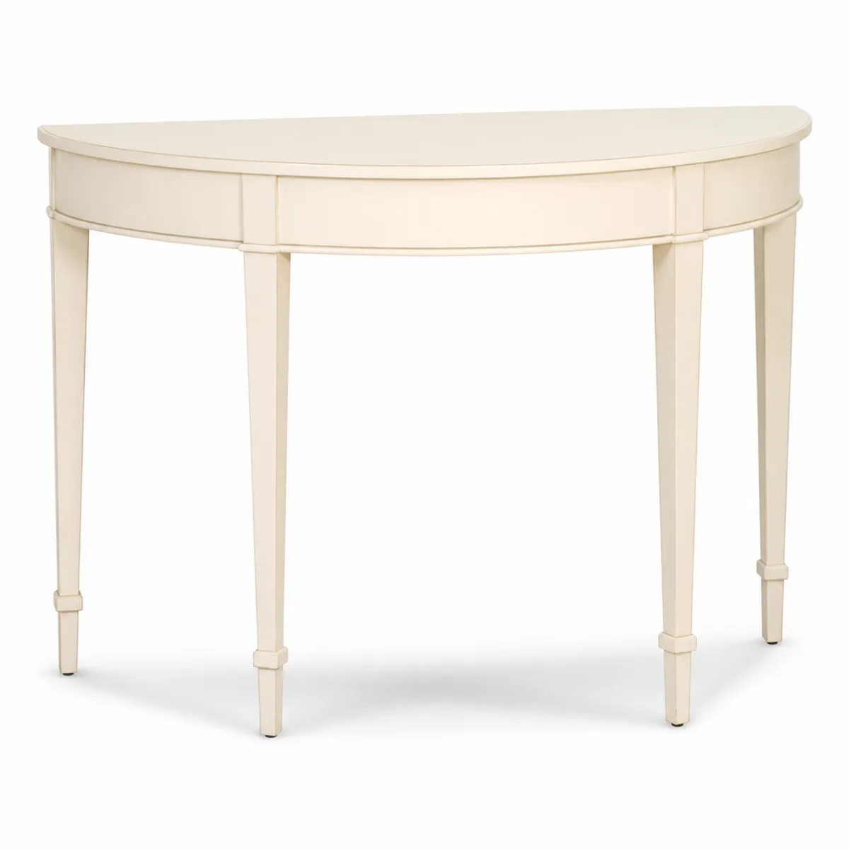 Halbrunder Konsolentisch 100 cm Holzwerkstoff Creme