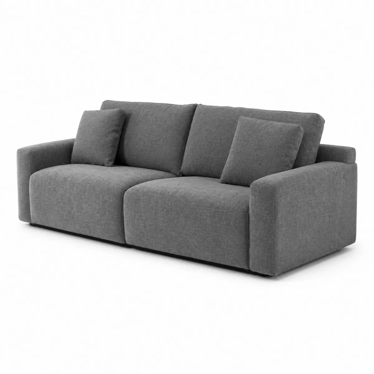 3-Sitzer Sofa rechteckig 200cm Stoff Grau