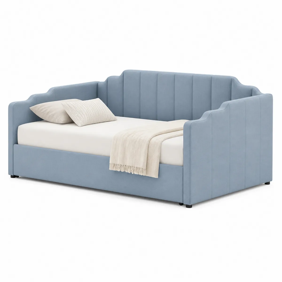 Tagesbett Sofa Stoff Blau 200x90 cm