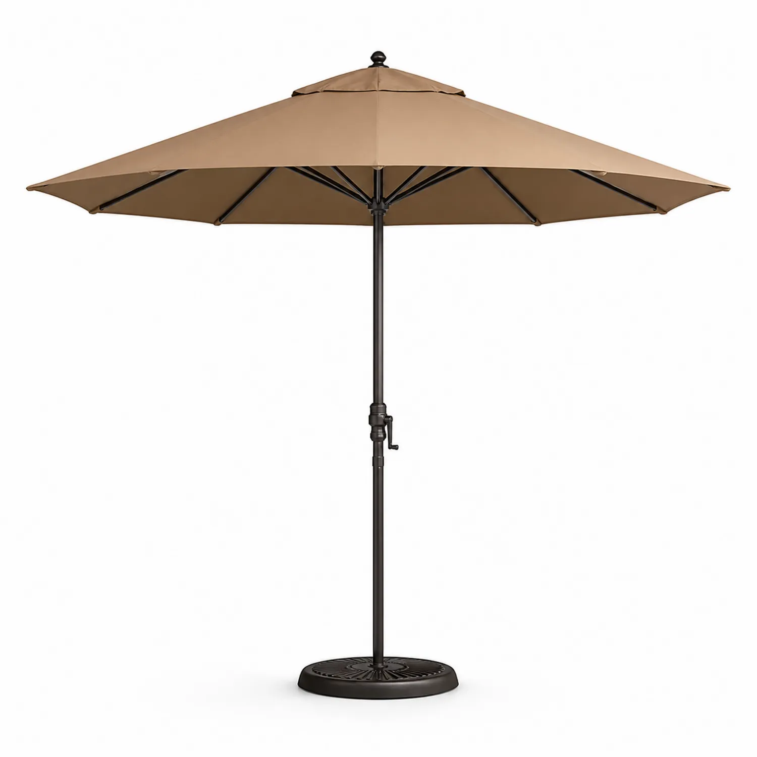 Runder Terrassenschirm 300 cm Beige Aluminium