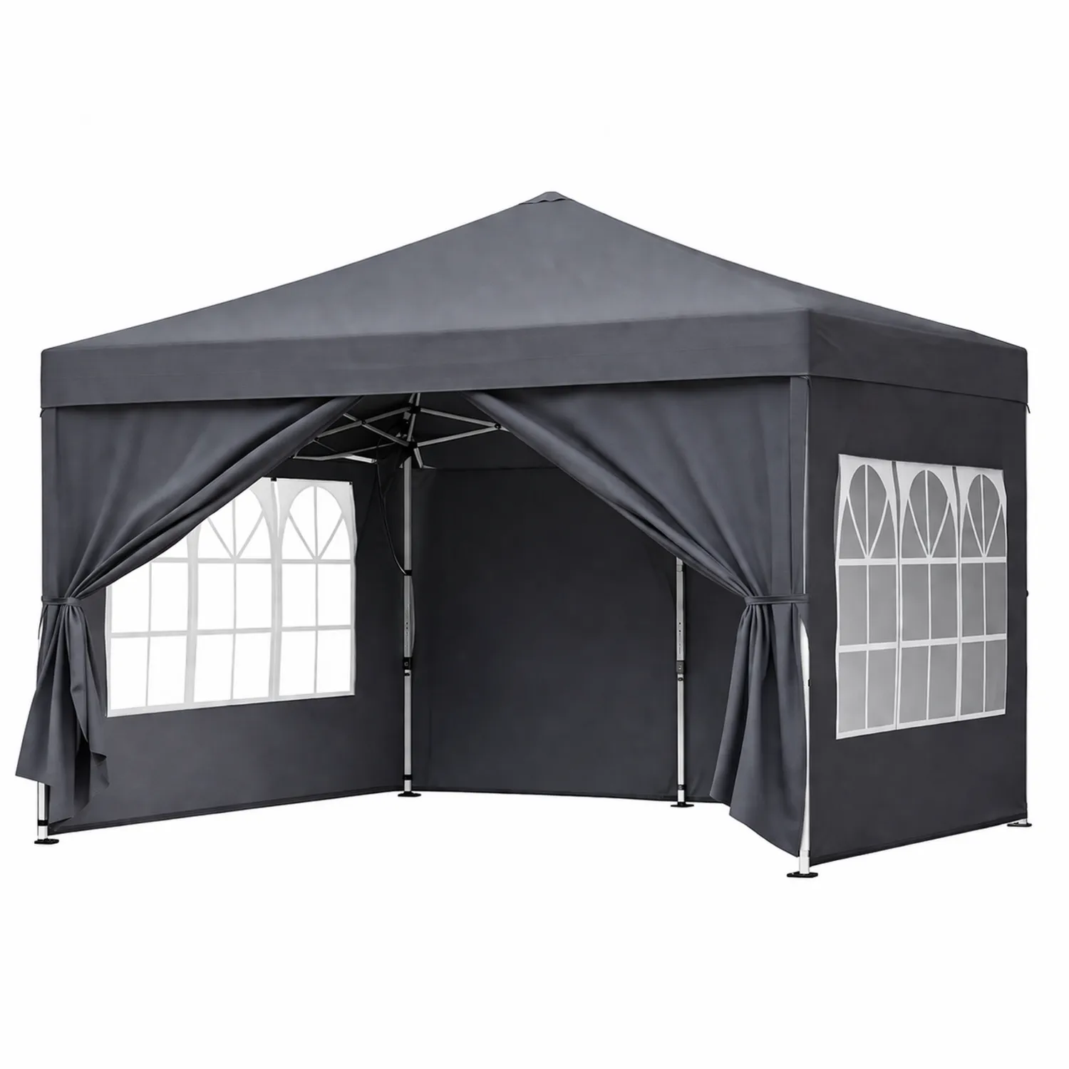 Pavillon Dunkelgrau Polyester Stahl