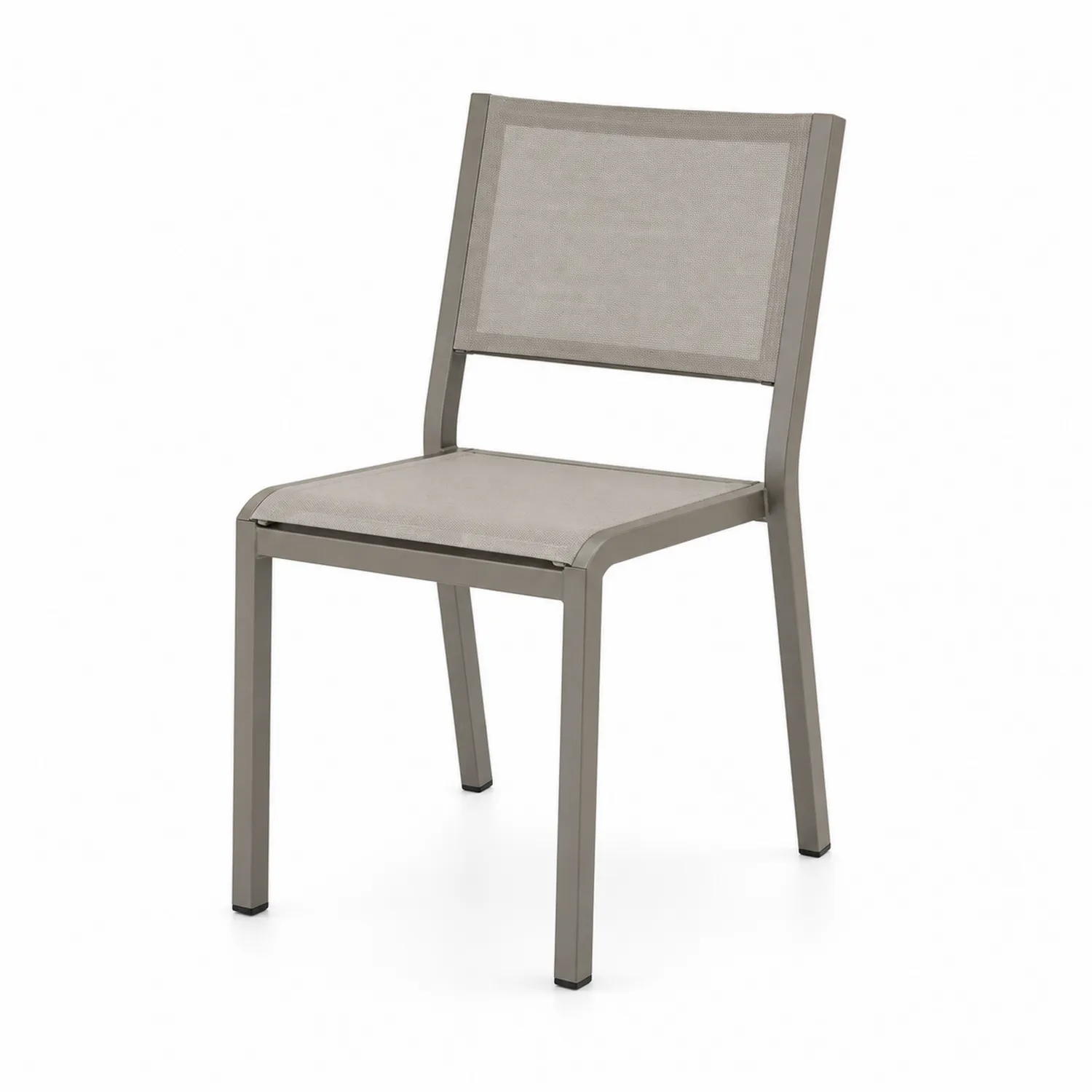 Gartenstuhl Aluminium Textilene Beige 56x57x85 cm