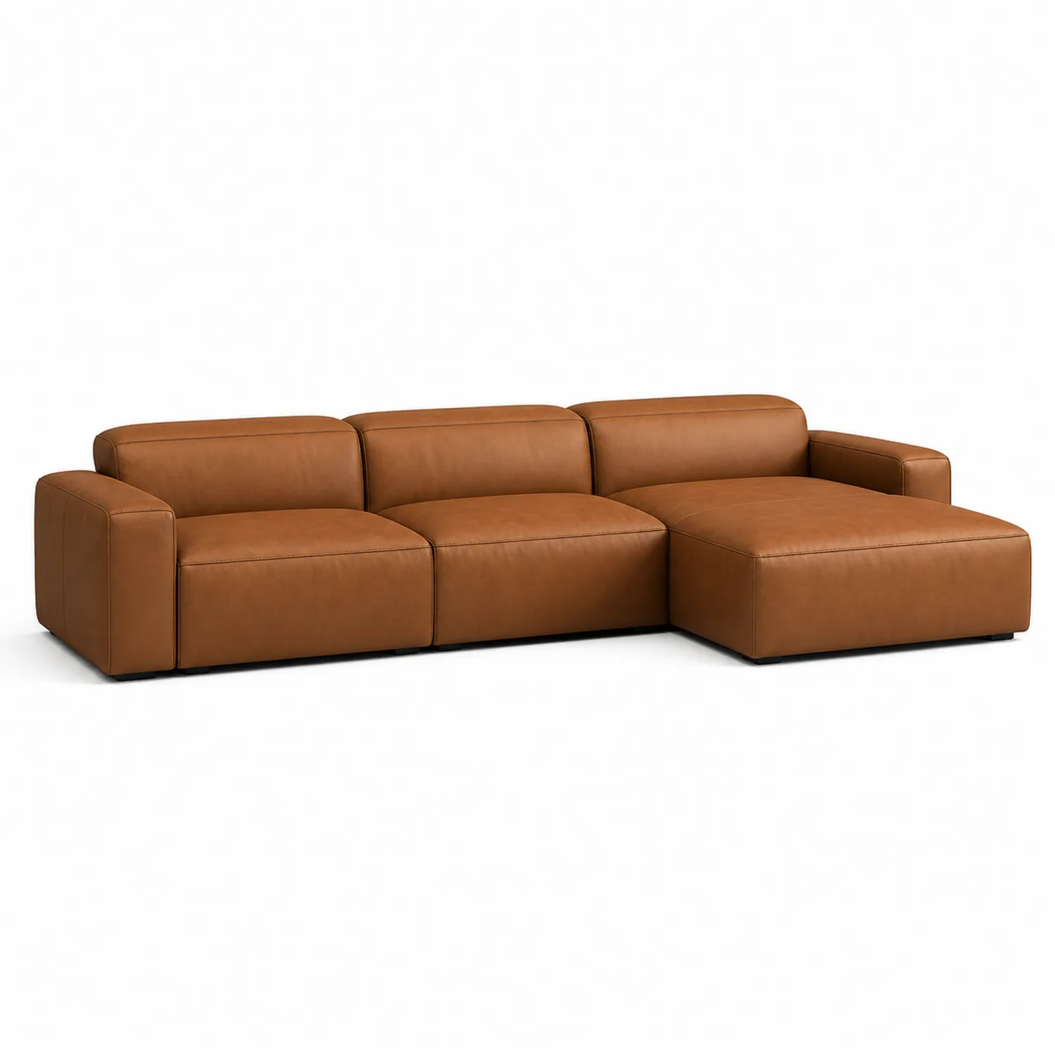 Ecksofa Leder Braun 300x180x80cm