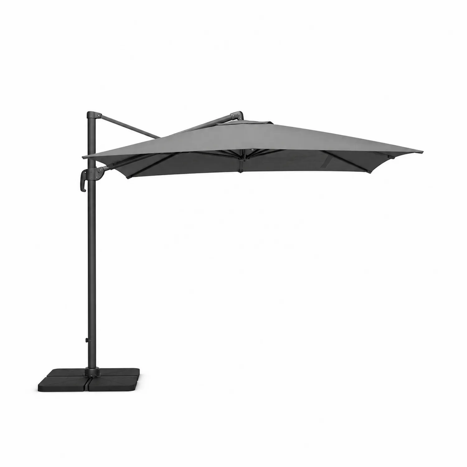 Freiarmschirm 300x400 cm Grau Polyester