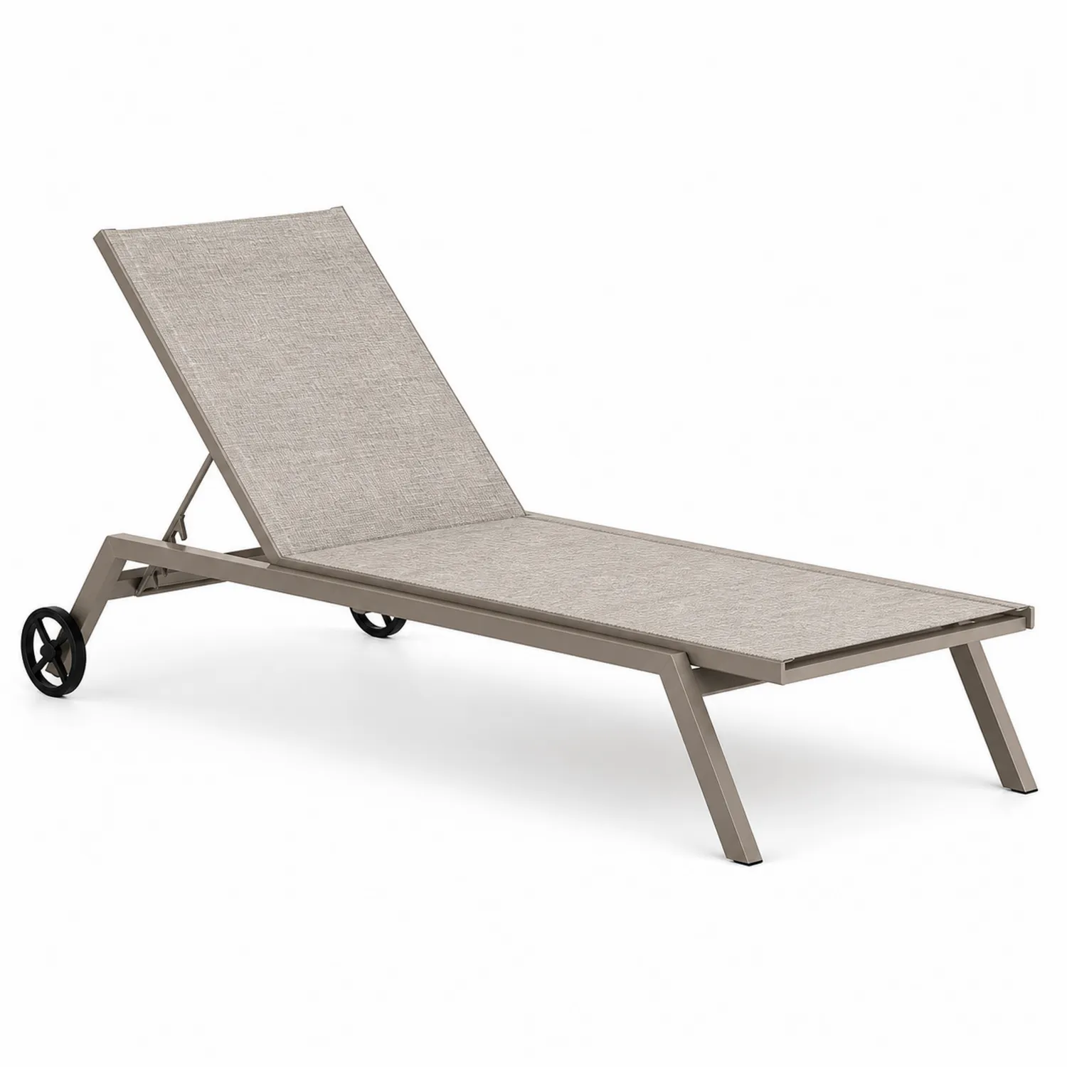 Gartenliege Aluminium Textilen Beige 200x70x35 cm