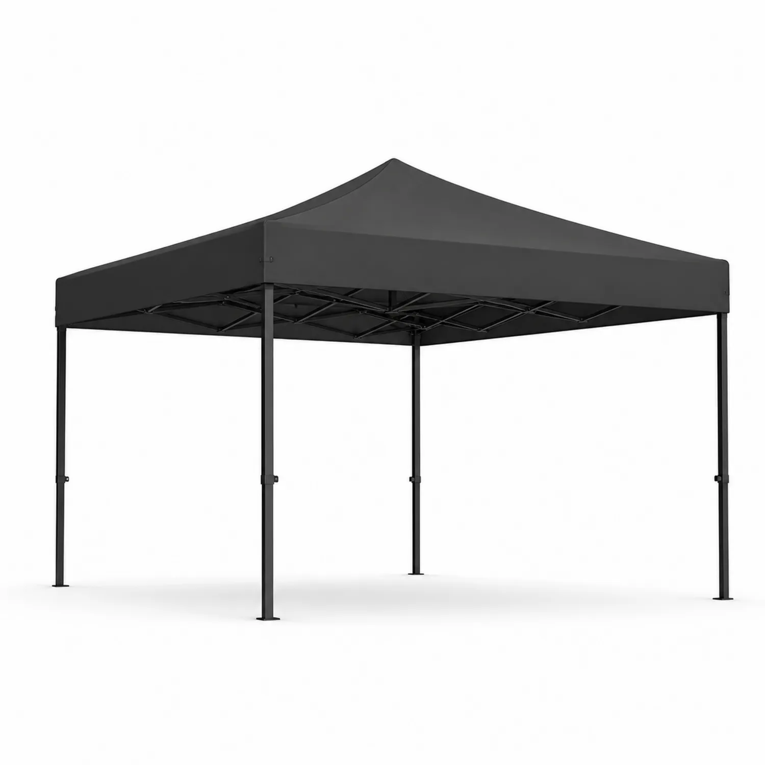 Faltpavillon 3x3m PE-Gewebe Stahl Schwarz