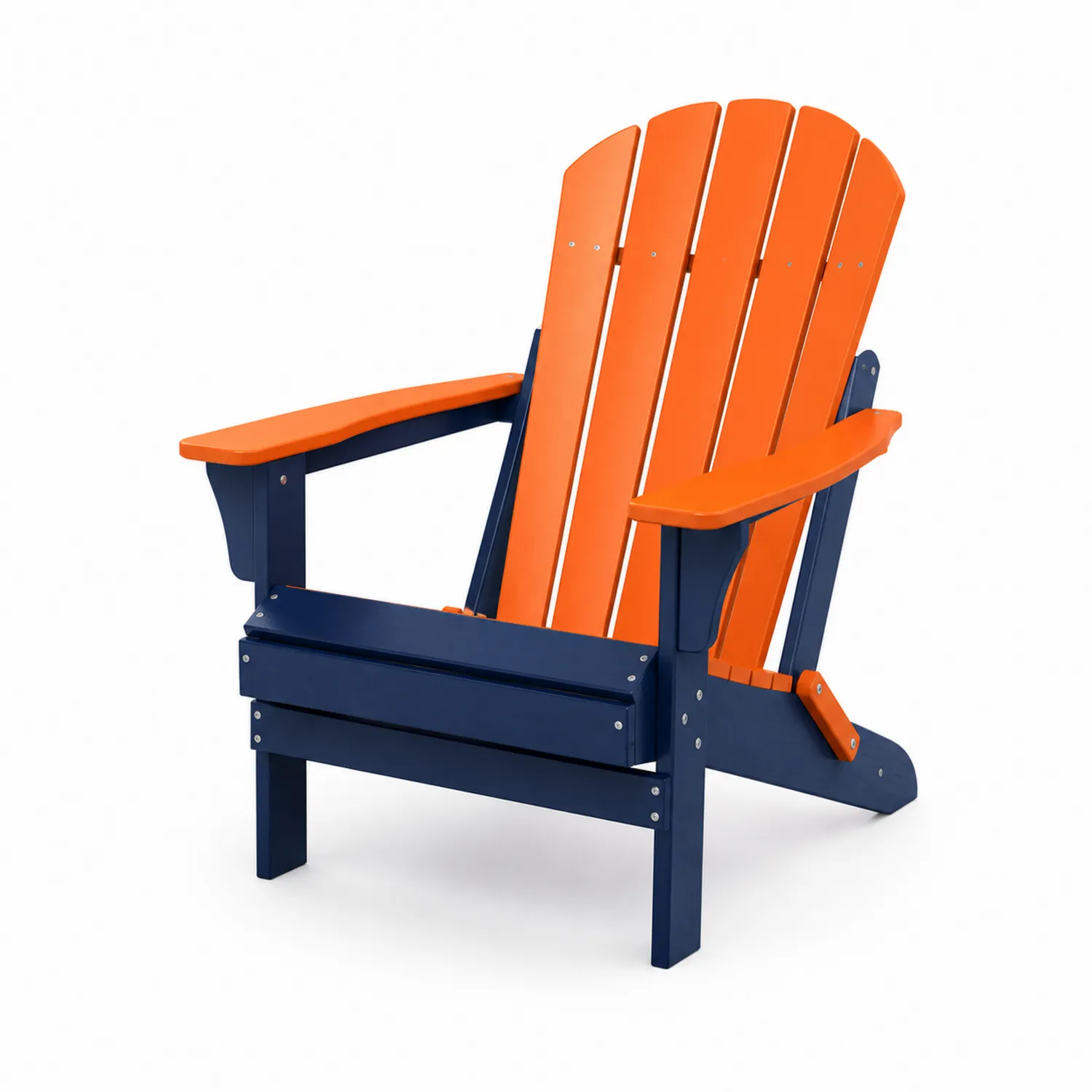 Adirondack Stuhl Orange Marineblau Kunststoff
