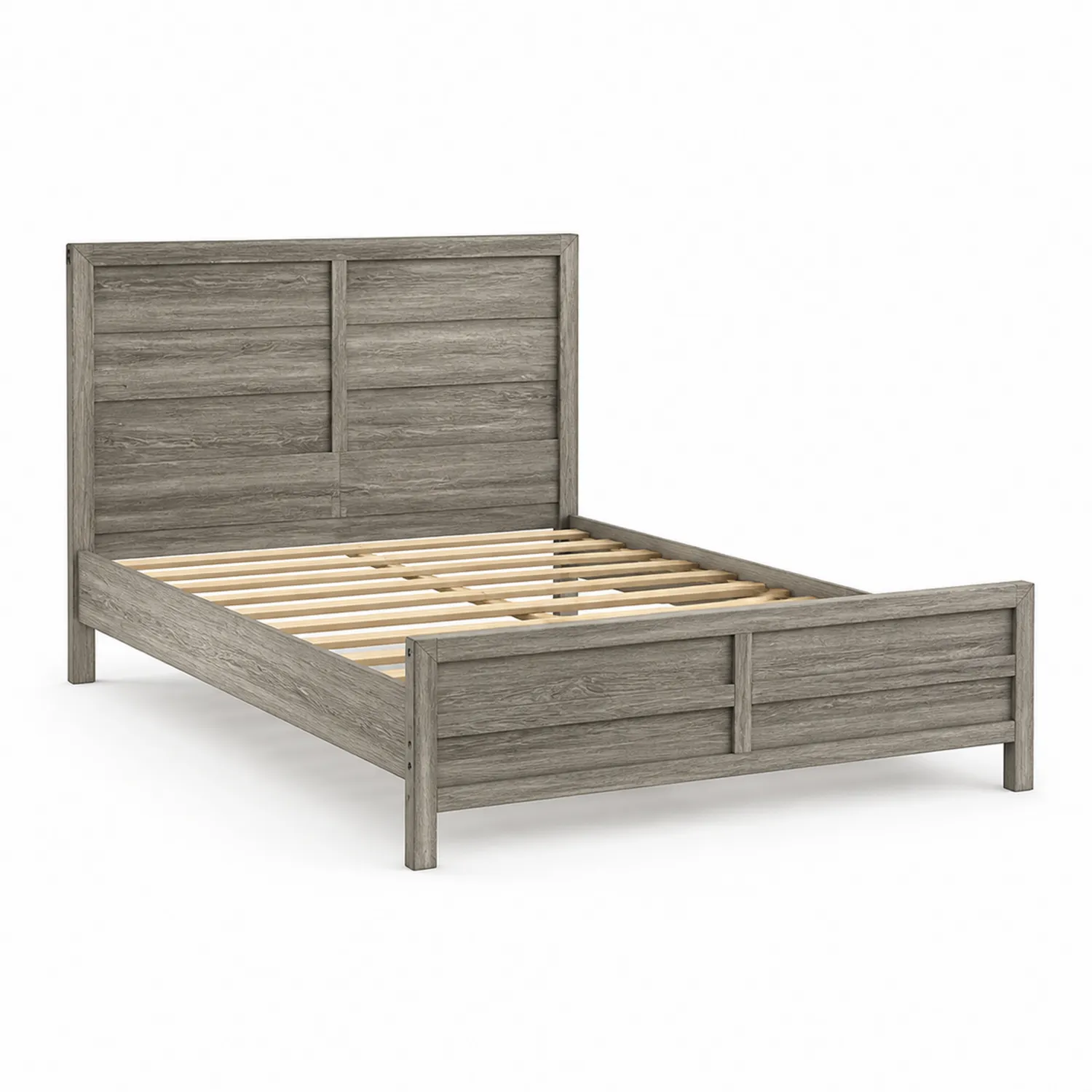 Doppelbett Holz 200x160cm Grau