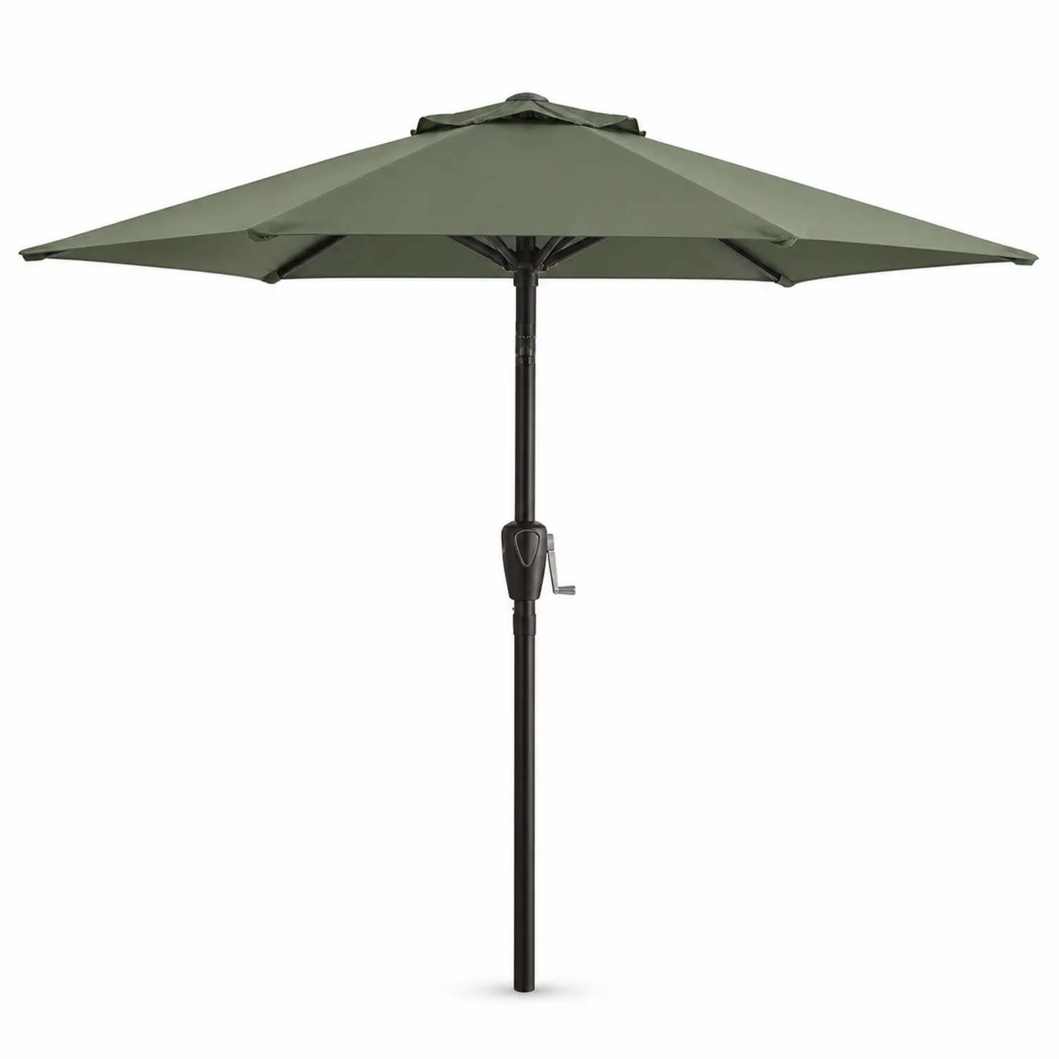 Runder Gartenschirm aus Aluminium und Polyester, Ø300 cm, Dunkelgrün